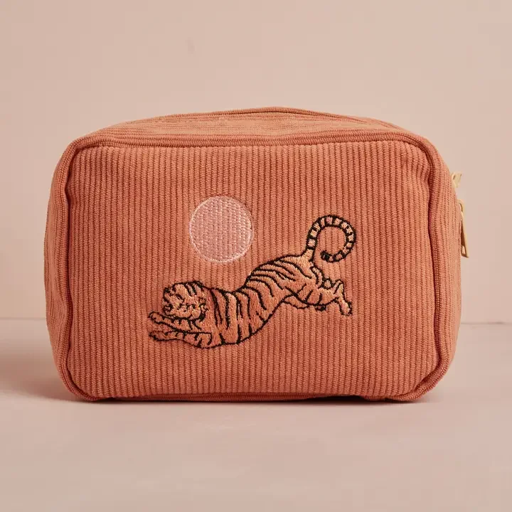 Corduroy Makeup Bag in Dusty Pink.webp