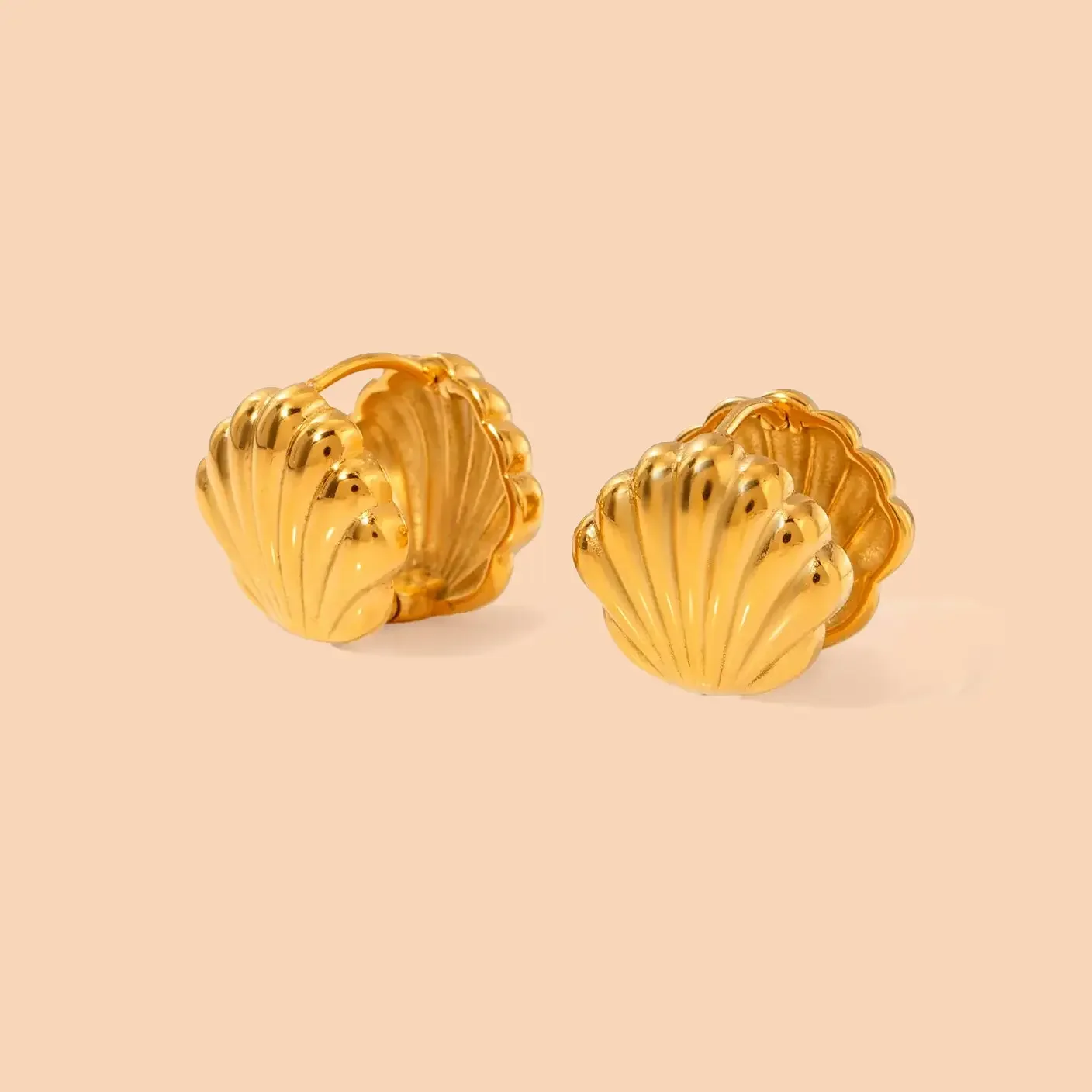 What the Shell Hoops - 18K Gold Plated