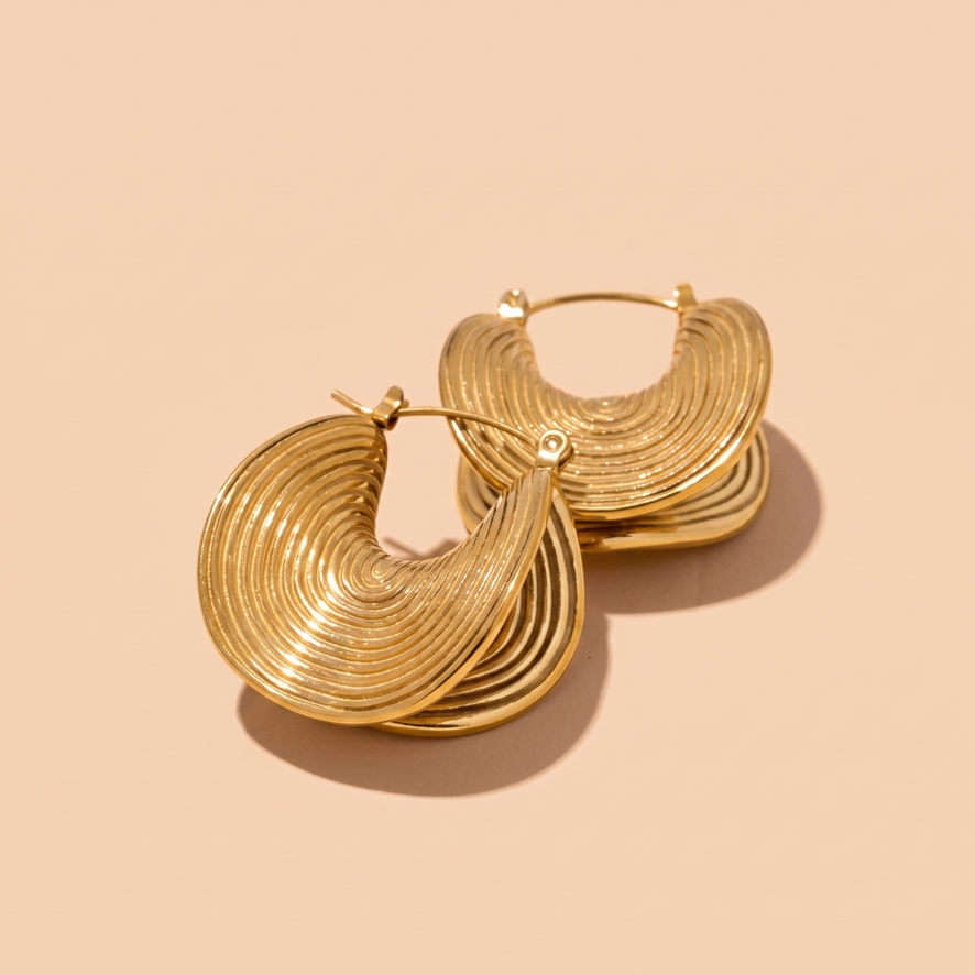 CALYPSO HOOPS - 18K GOLD PLATED