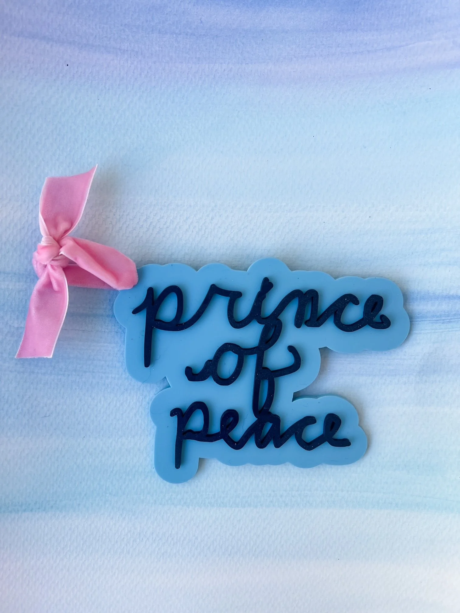 Prince of Peace Ornament- Blue
