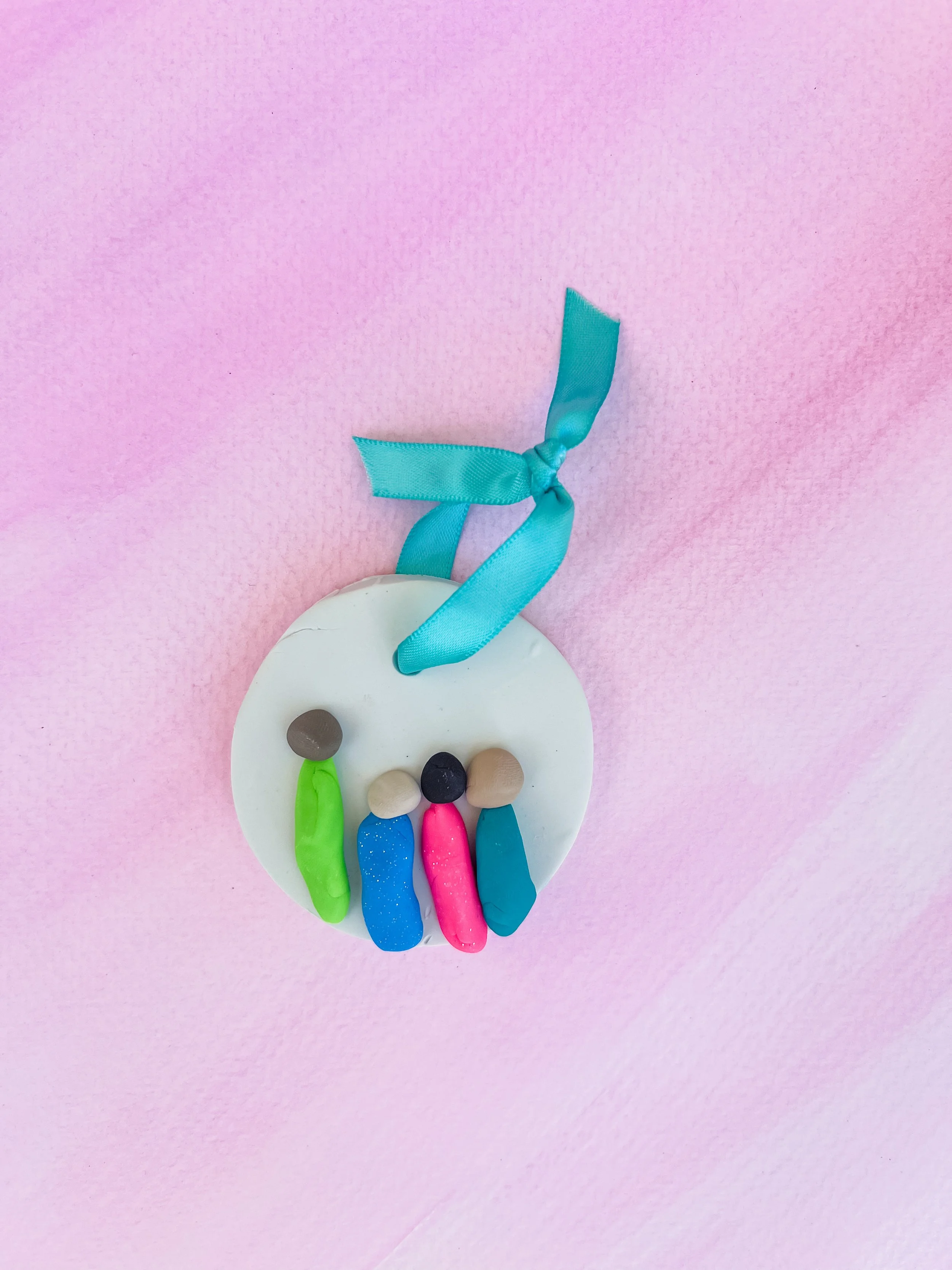 Abstract Diversity Polymer Clay Ornament | Girls