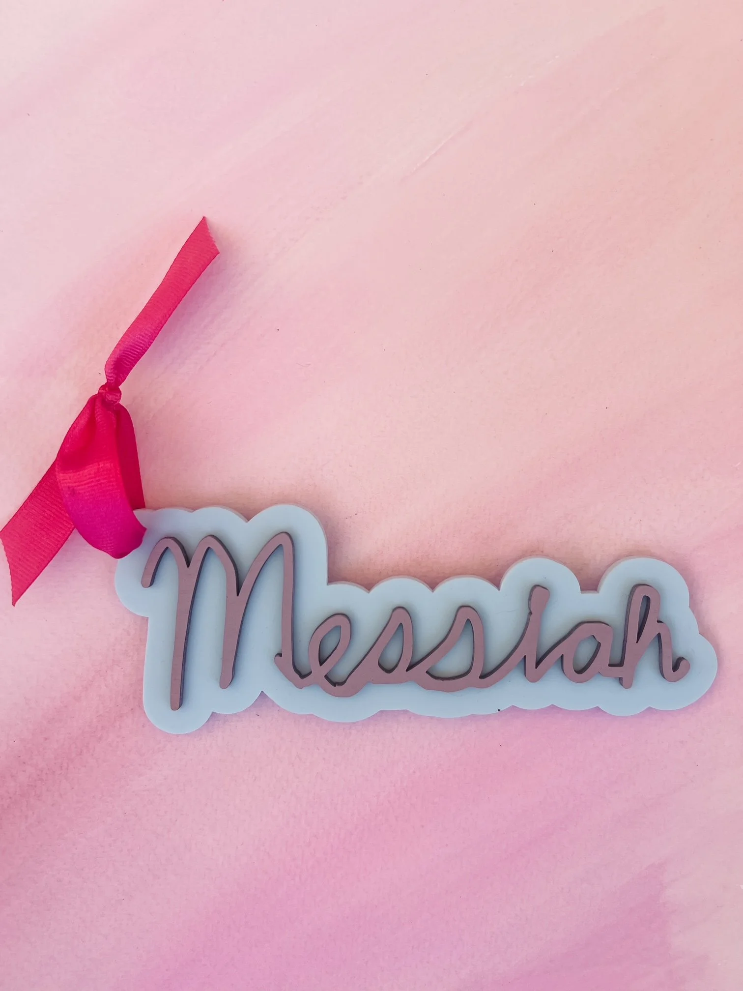 Messiah Ornament - Lavender and Light Blue