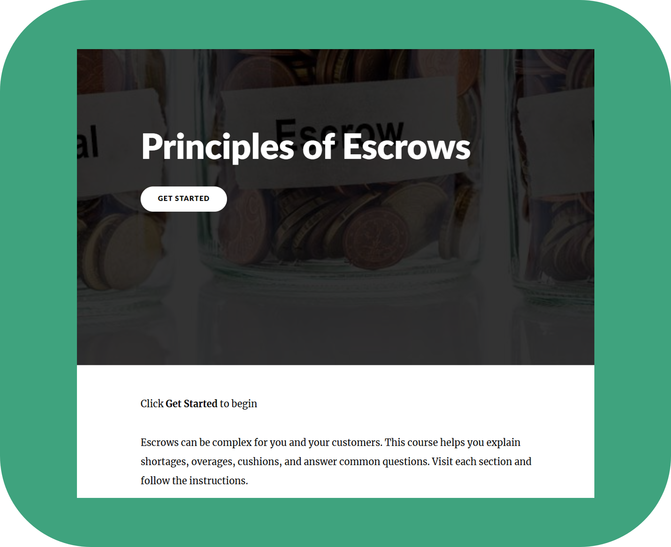 Principles of Escrows
