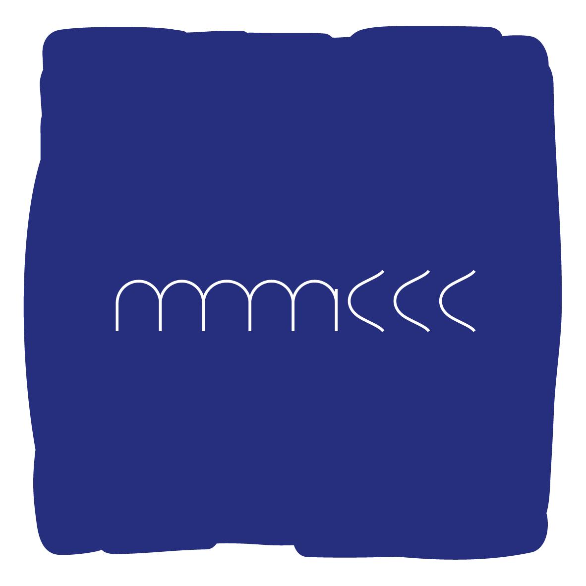 青色の背景に白い文字で「mmkss」と書かれたデザイン