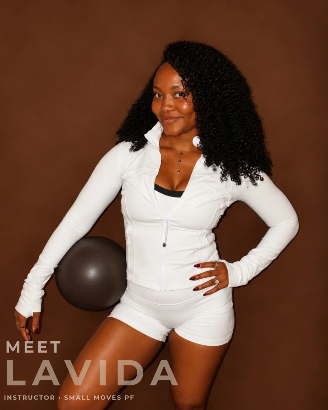 Meet Lavida 🤎

A certified Pilates instructor passionate about helping others build strength, confidence, and a deeper connection with their bodies.

Her classes blend intentional movement with an uplifting, energetic atmosphere&mdash;creating a spa