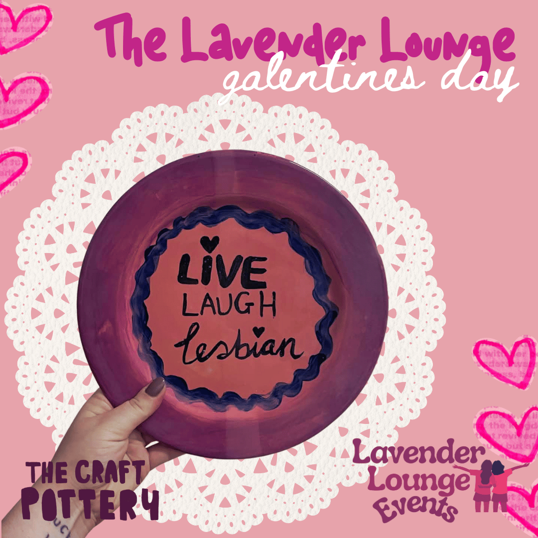Lavender Lounge Galentines Pottery Painting