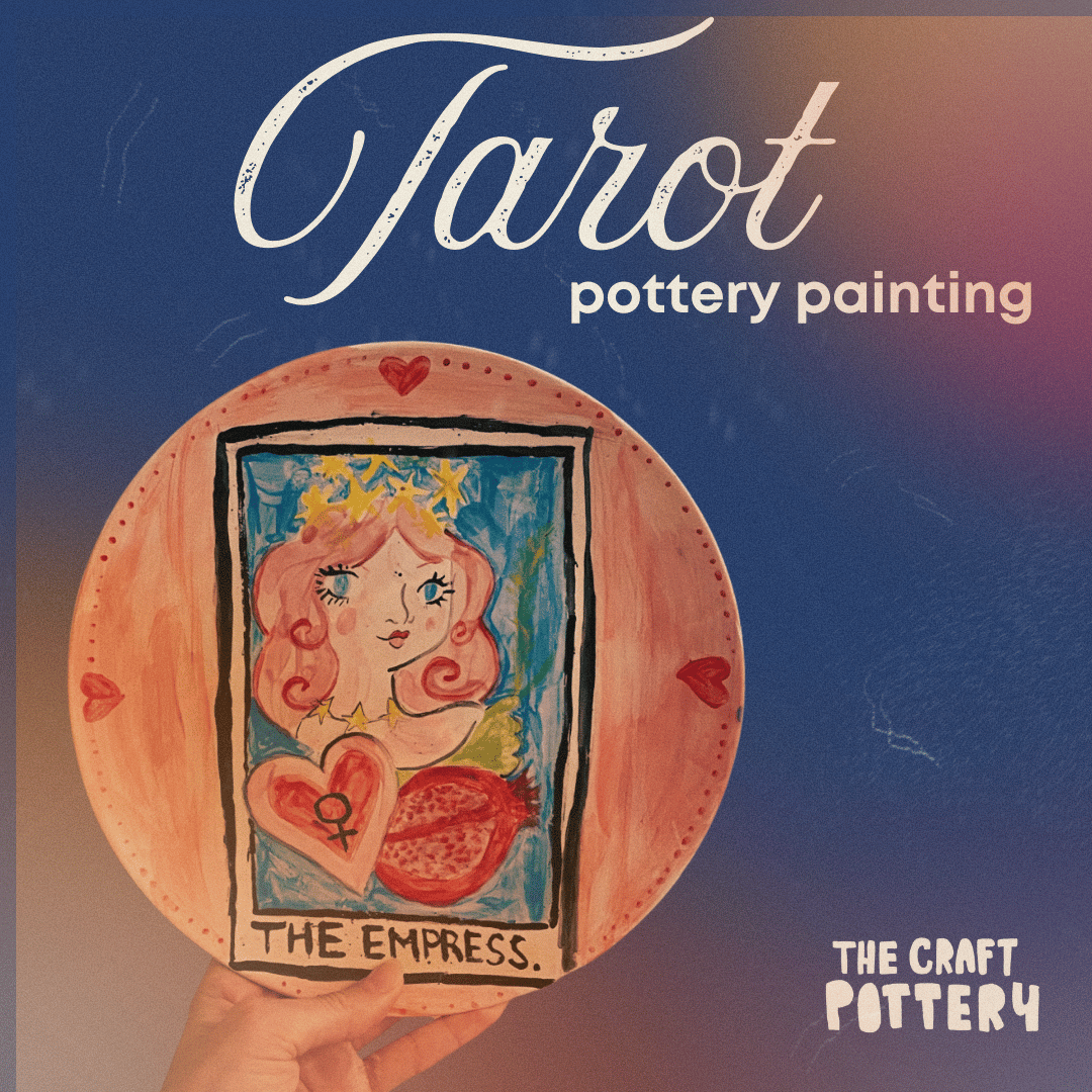 Queen of Cups: Tarot + Pottery Painting - April Date 2
