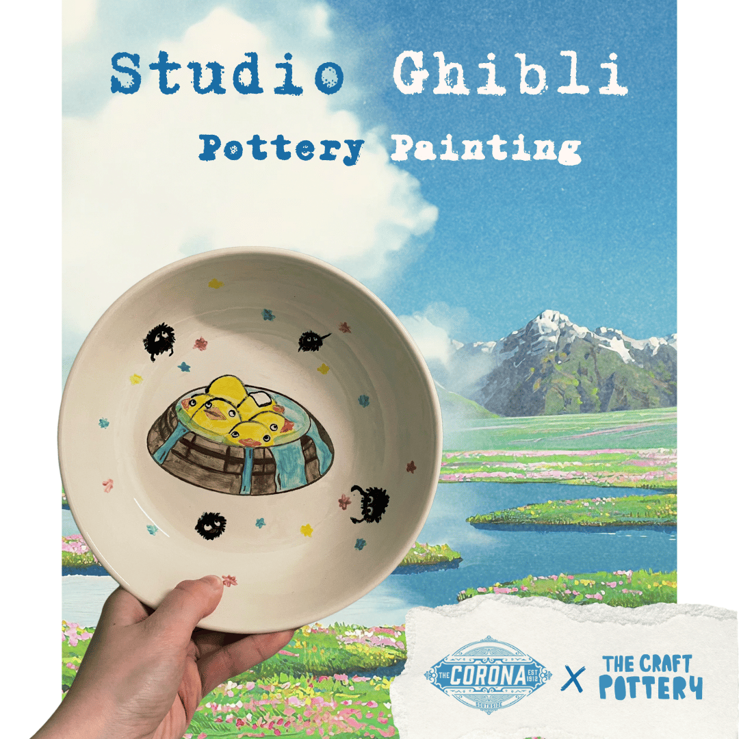 Studio Ghibli Pottery Painting at The Corona Bar 