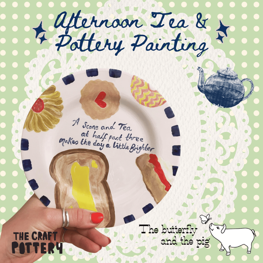 Cream Tea Pottery Painting at The Butterfly and the Pig