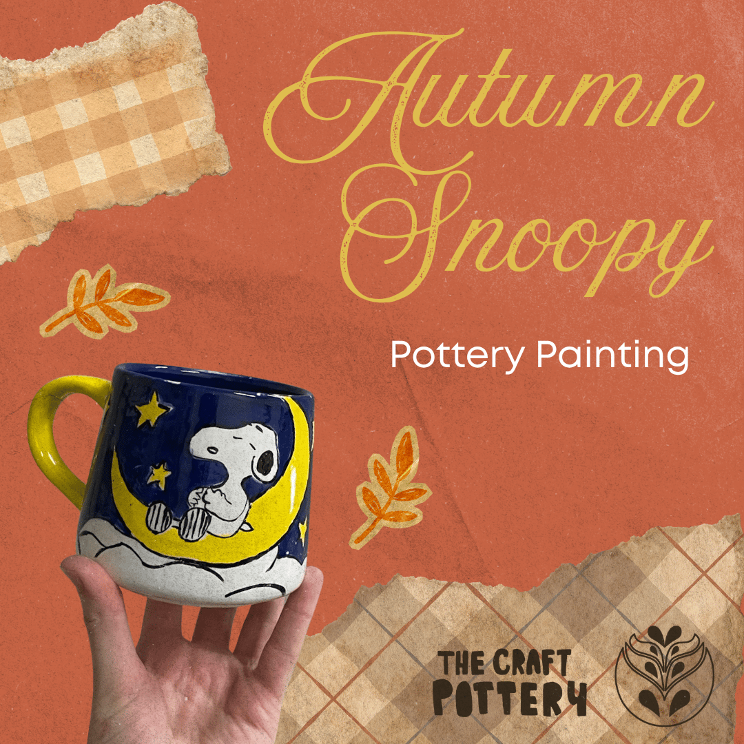 Autumn Snoopy Pottery Painting at Fern Coffee 