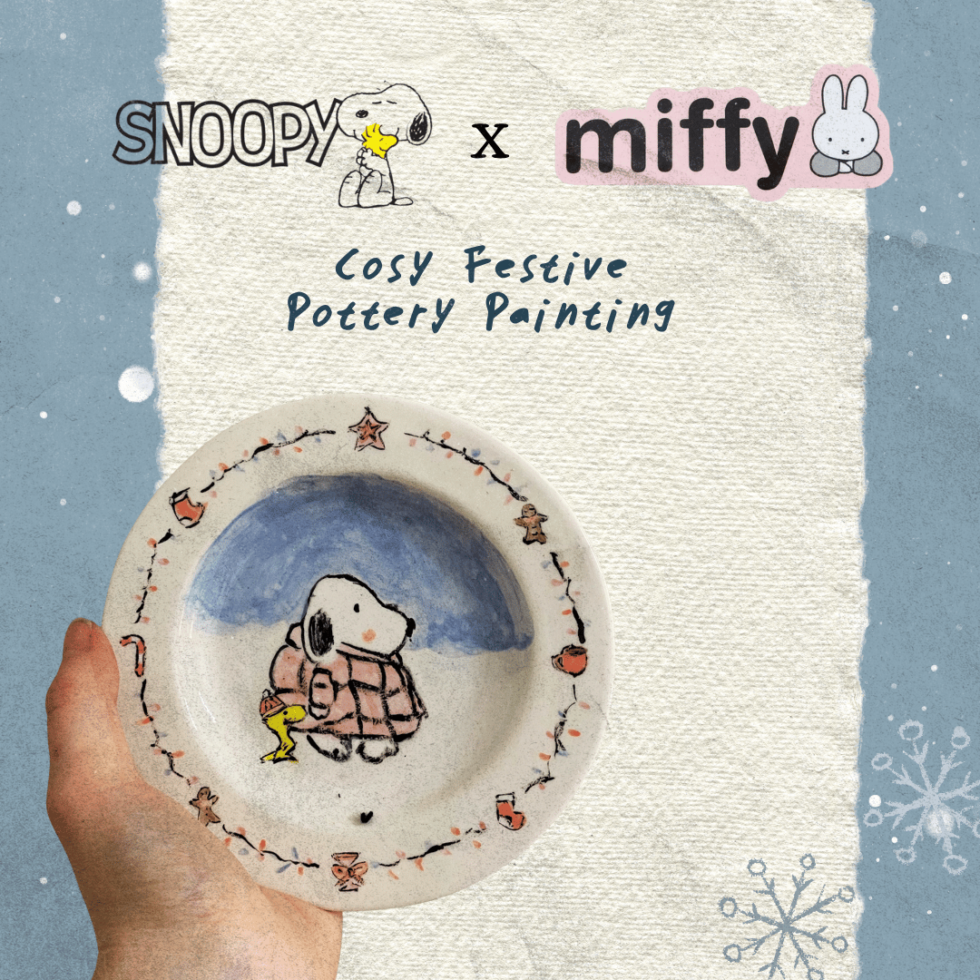 Festive Snoopy and Miffy Pottery Painting 