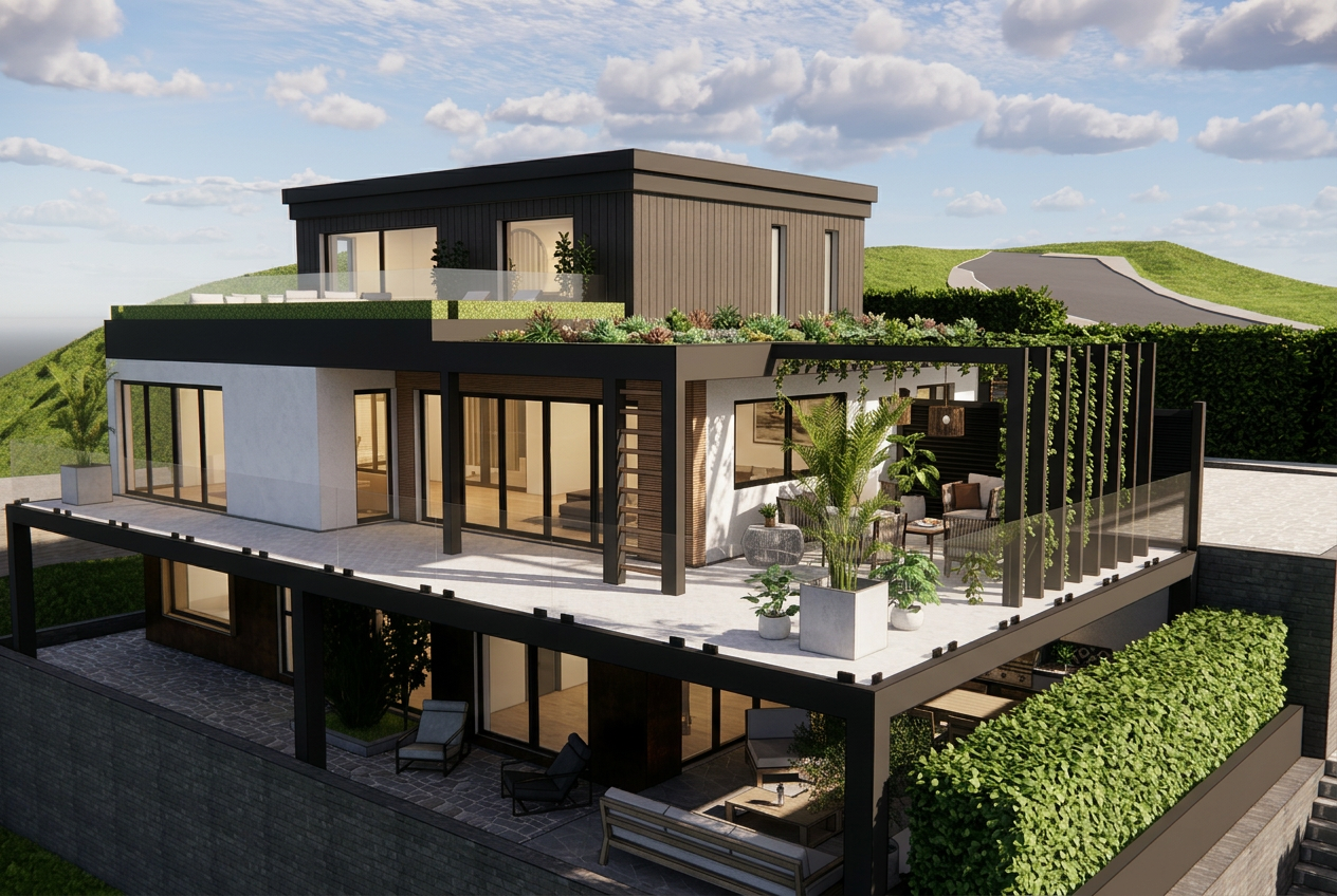 Firefly_Gemini Flash_transform this house  into a hyper-realistic render, maintaining exactly the same con 279244.png