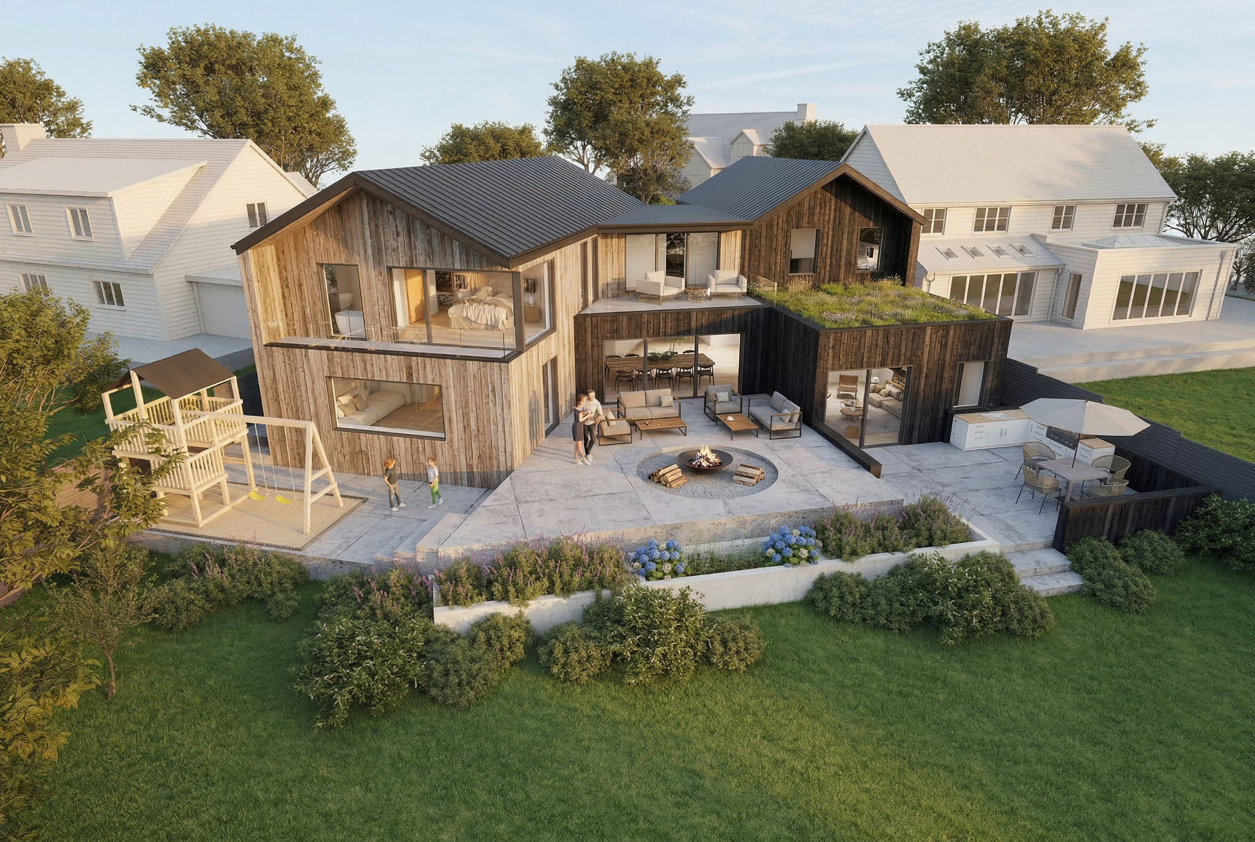 Wraxhill Road — contemporary replacement dwelling on triangular plot, Yeovil | Blackbrick Studio