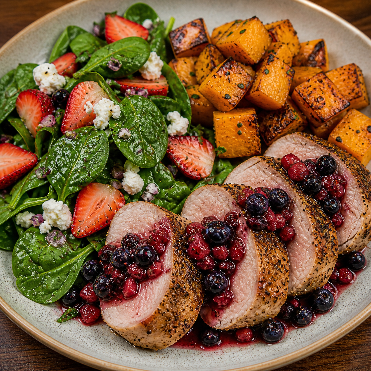 PORK TENDERLOIN WITH BERRY SALSA