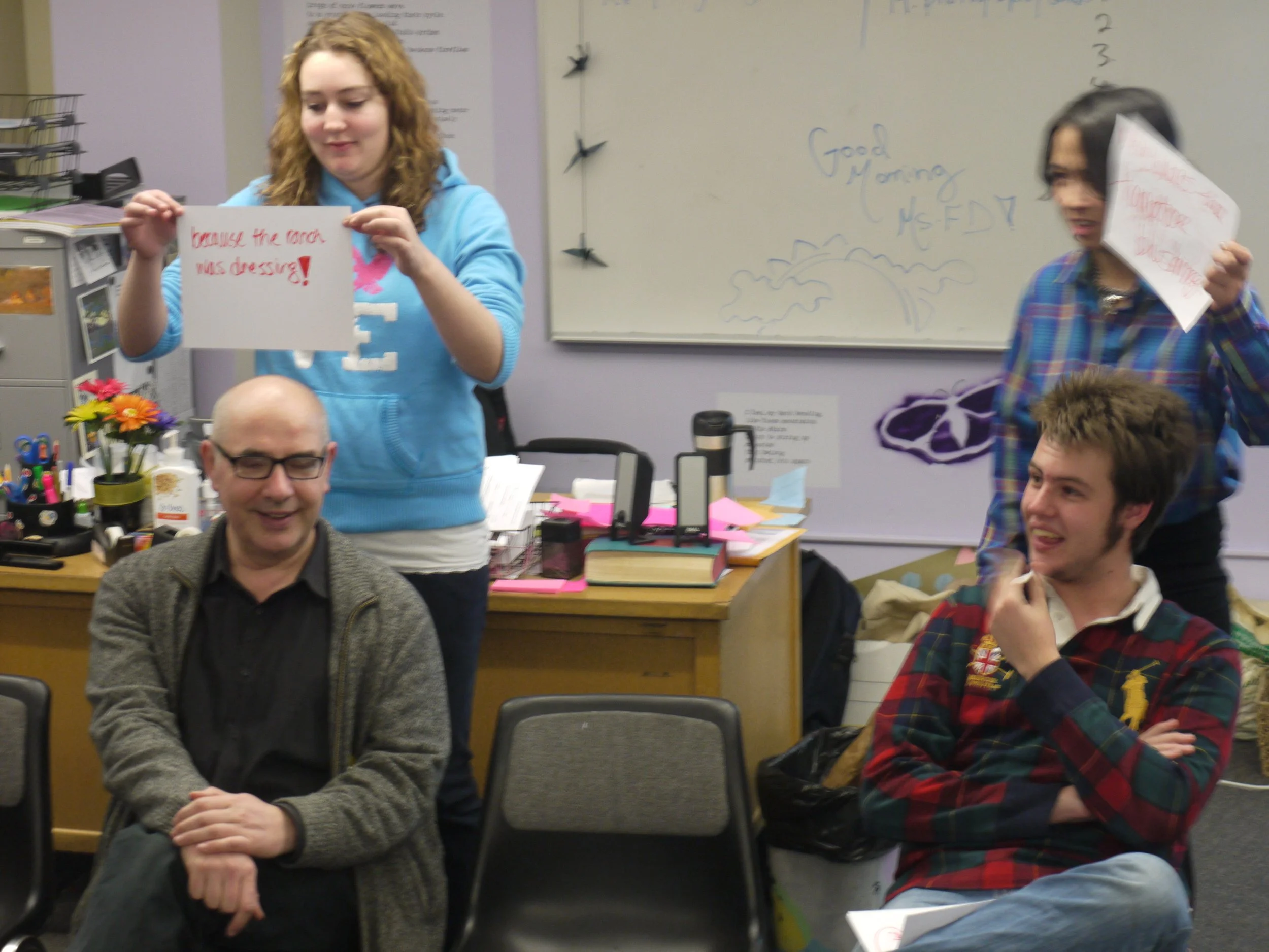 After collecting a large amount of material, the conversations were grouped into topics. These groupings allow the software to create sustained topical conversations. 