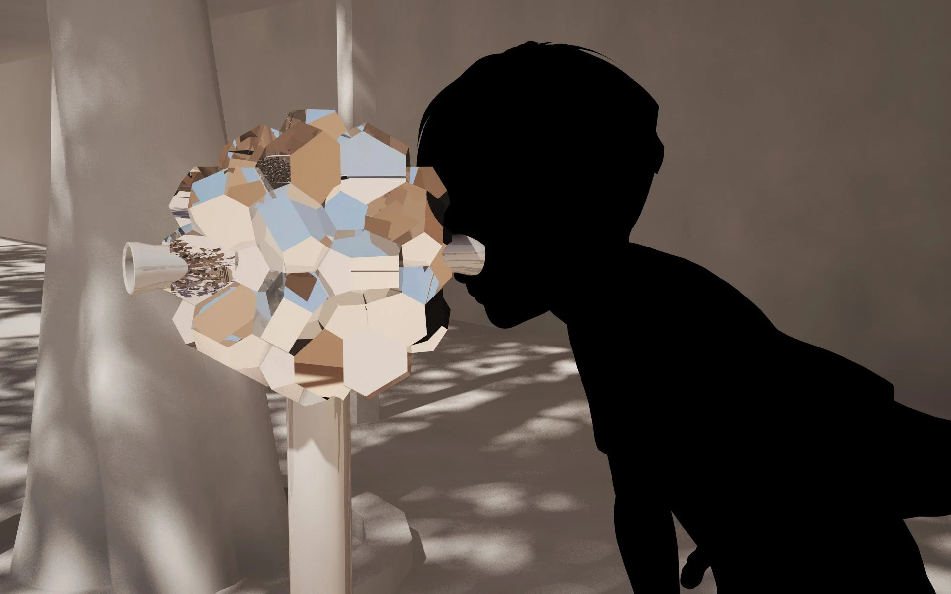 Made of polished cast stainless steel, each outer casting will reflect the environment around it.