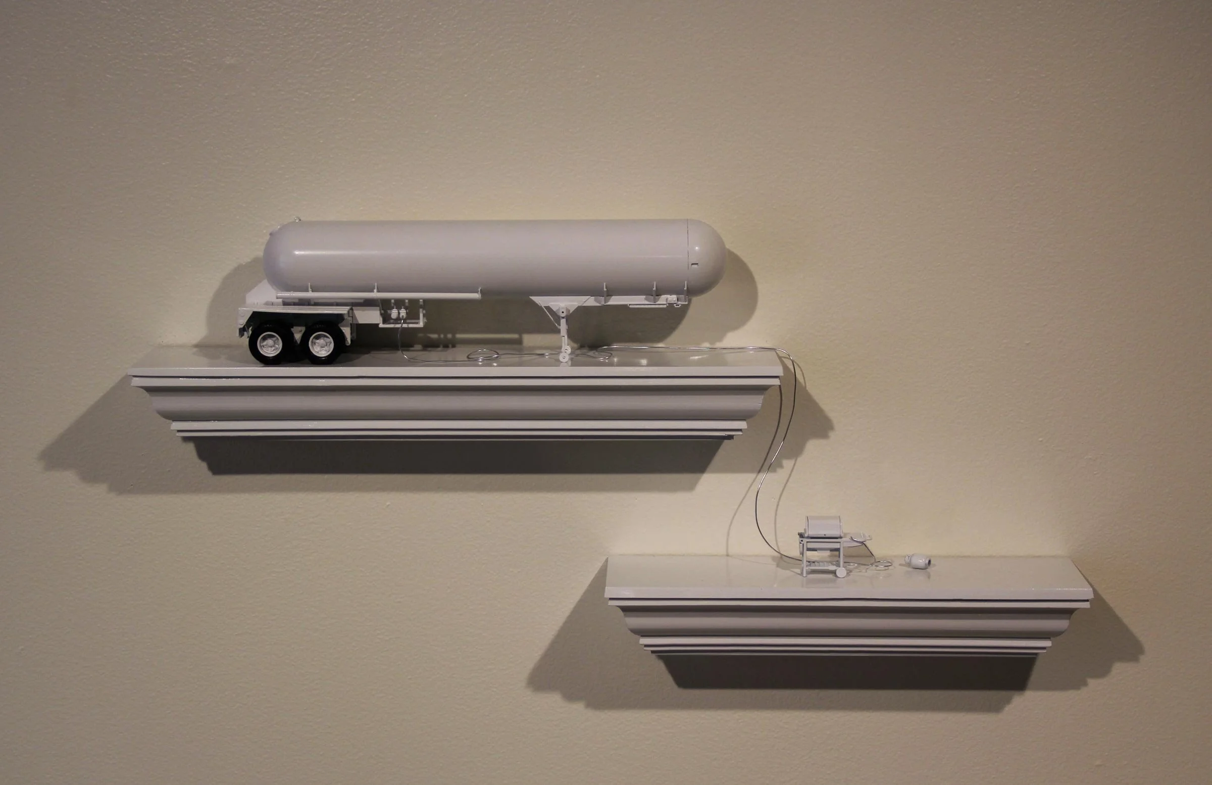 "Making Do (Infinite BBQ)"
3D printed gypsum, plastic, rubber, aluminum, wood, model paint.
2011