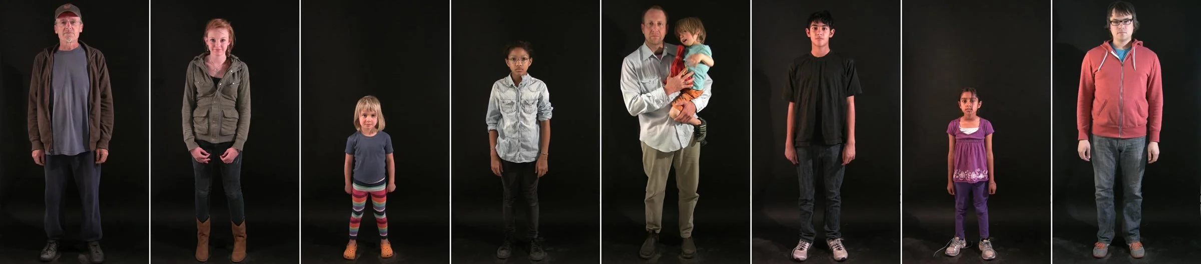 Now : Then plays slow motion videos of past visitors to the hospital. Each paying respect to the Wishard's tradition.