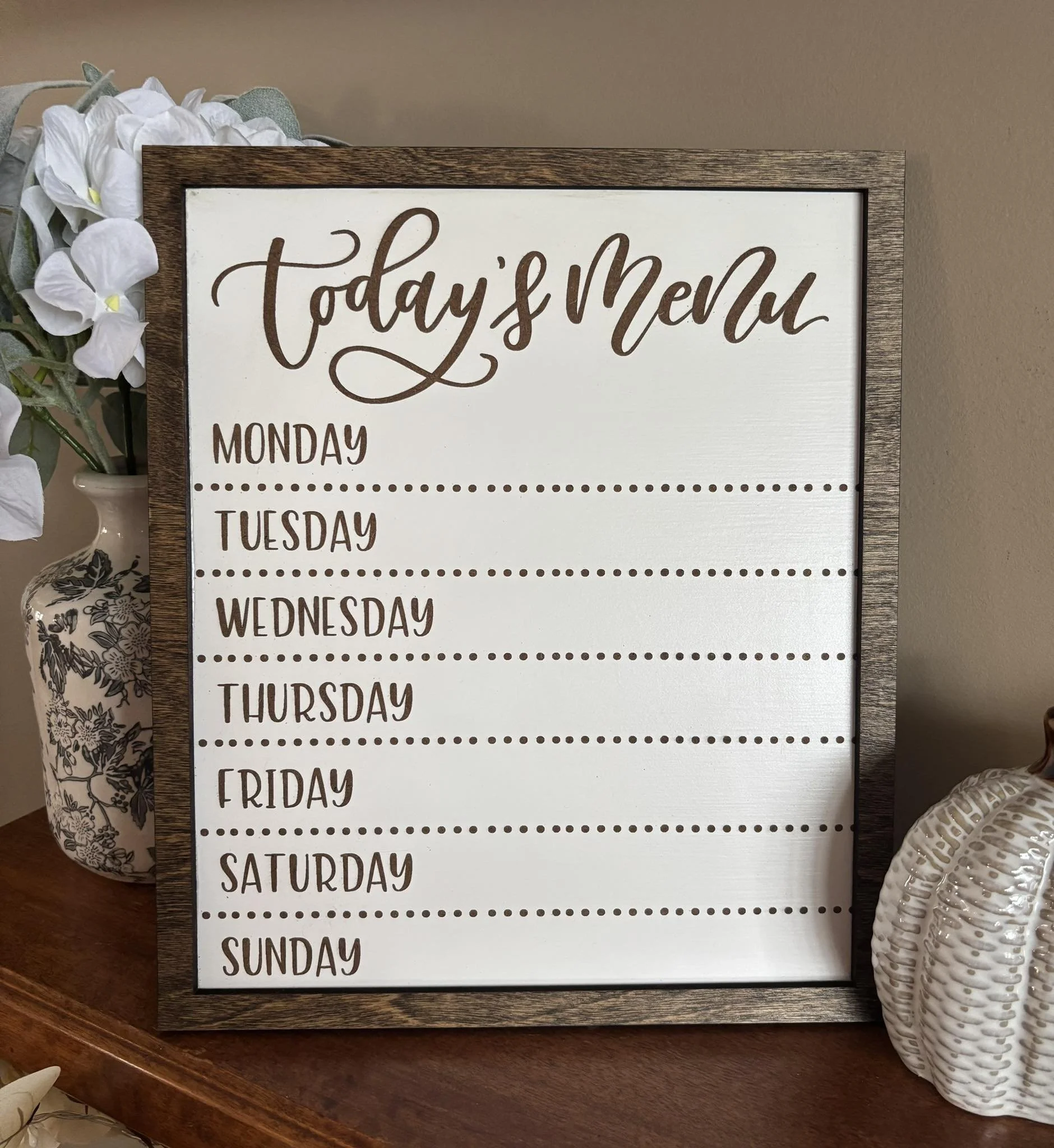 Menu Board – White Board
