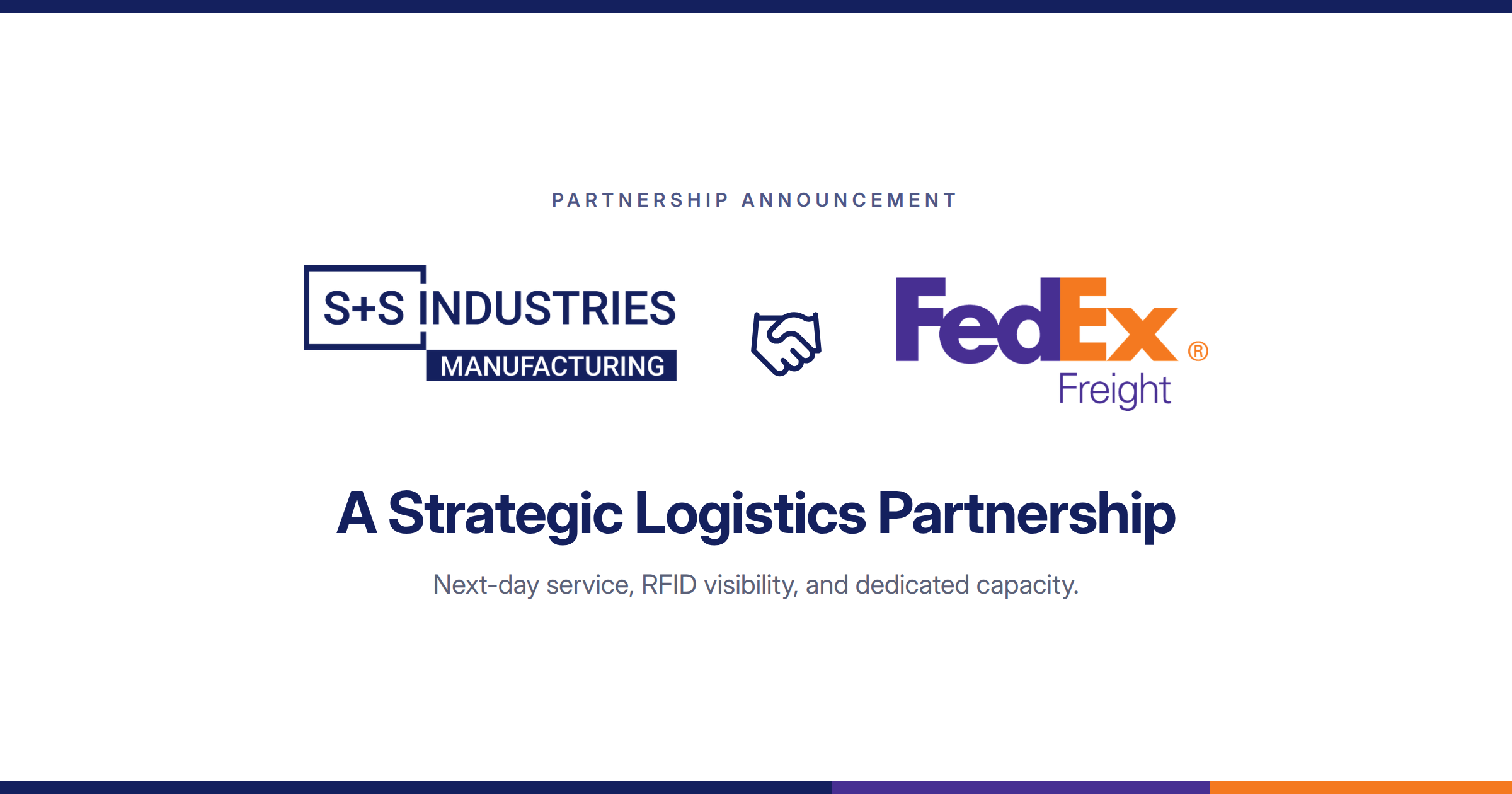 S+S Industries and FedEx Freight Announce a Strategic Logistics Partnership