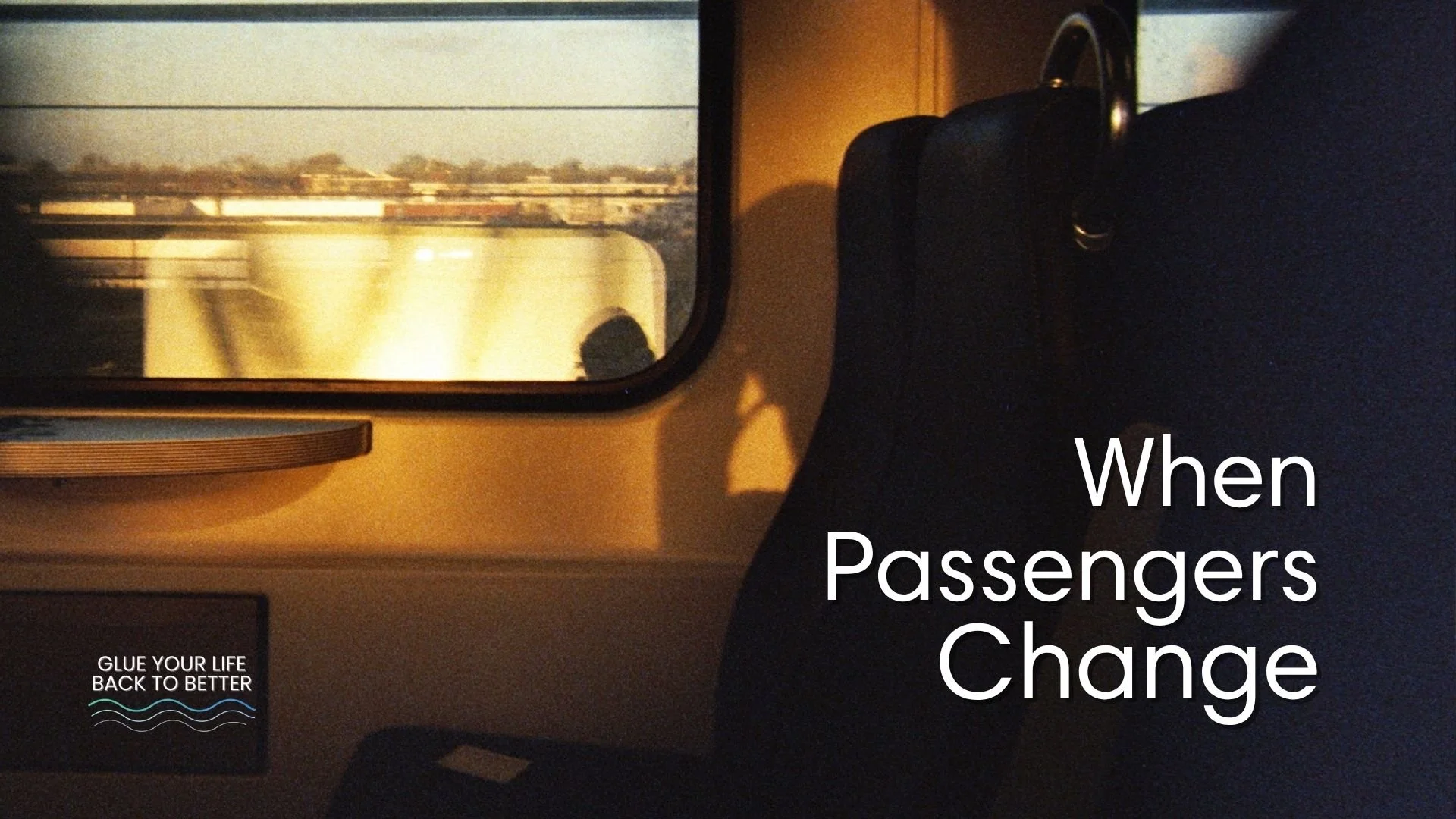 Empty seat on a train with view of the window