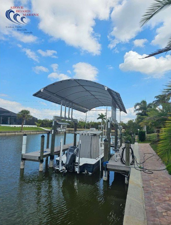Boat Lift Installation - South Gulf Cove