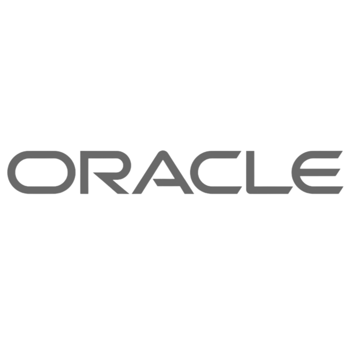 Silver 3D text spelling 'ORACLE' on a black background.