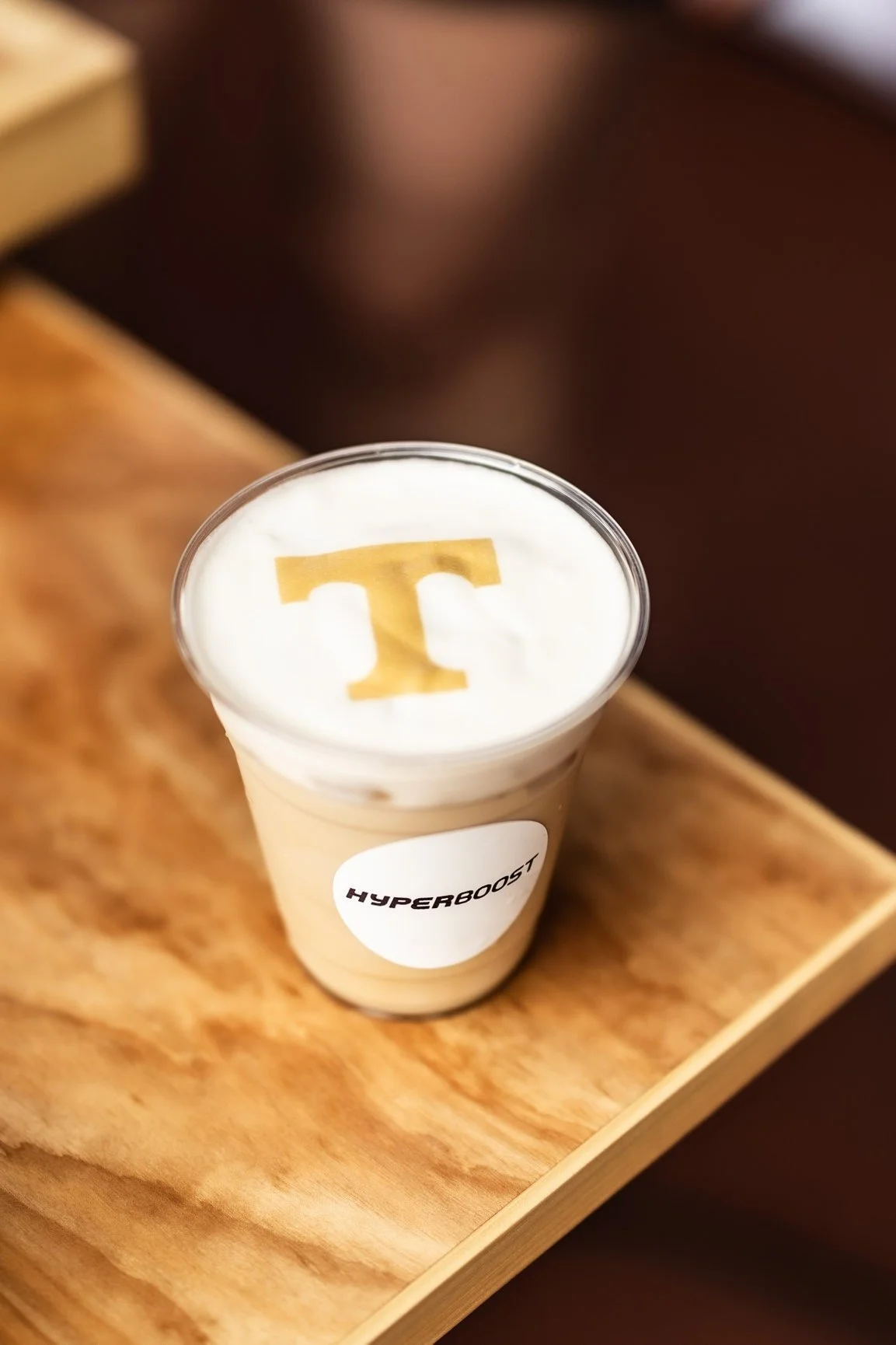 UT Knoxville logo printed on ice coffee foam using The Coffee Cart's Ripple drink printer.