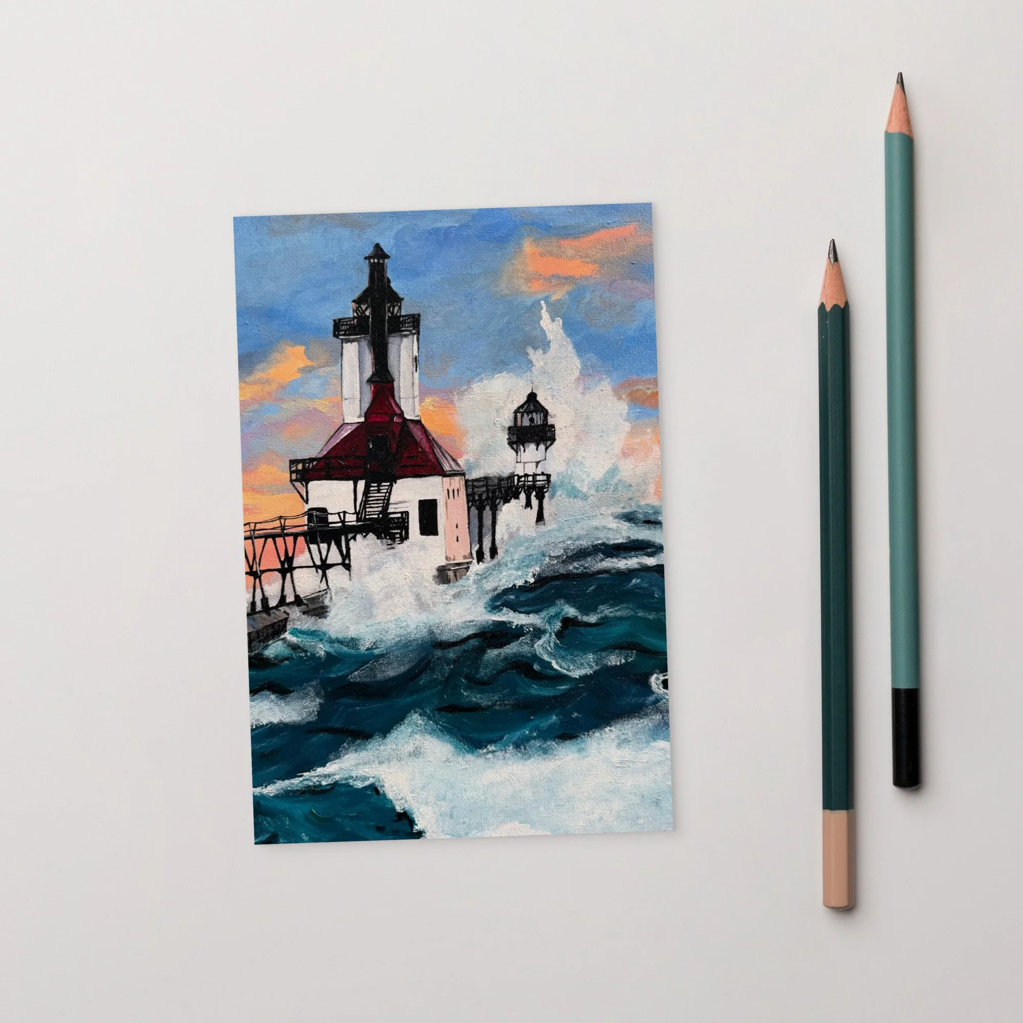 St. Joseph Lake Michigan Postcard