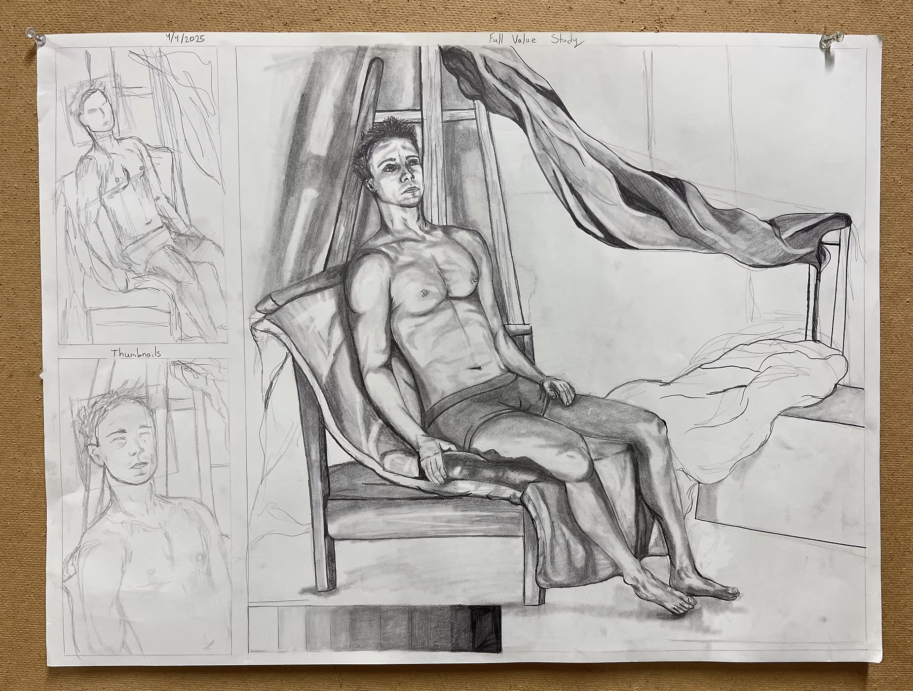 Full Value Study - Full value study of the male figure.