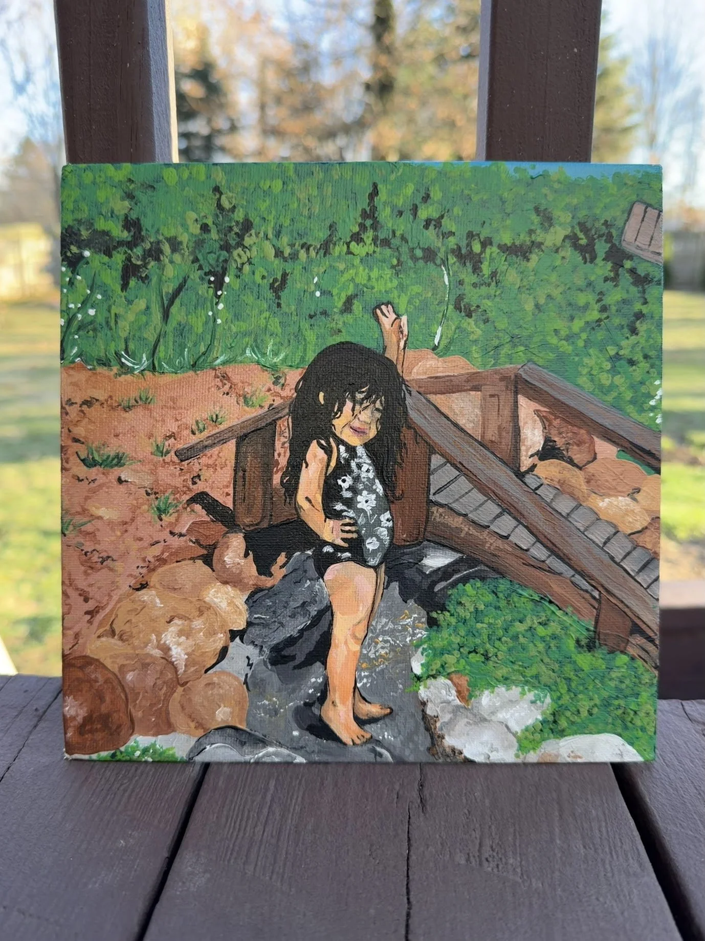Oil Childhood Photo 