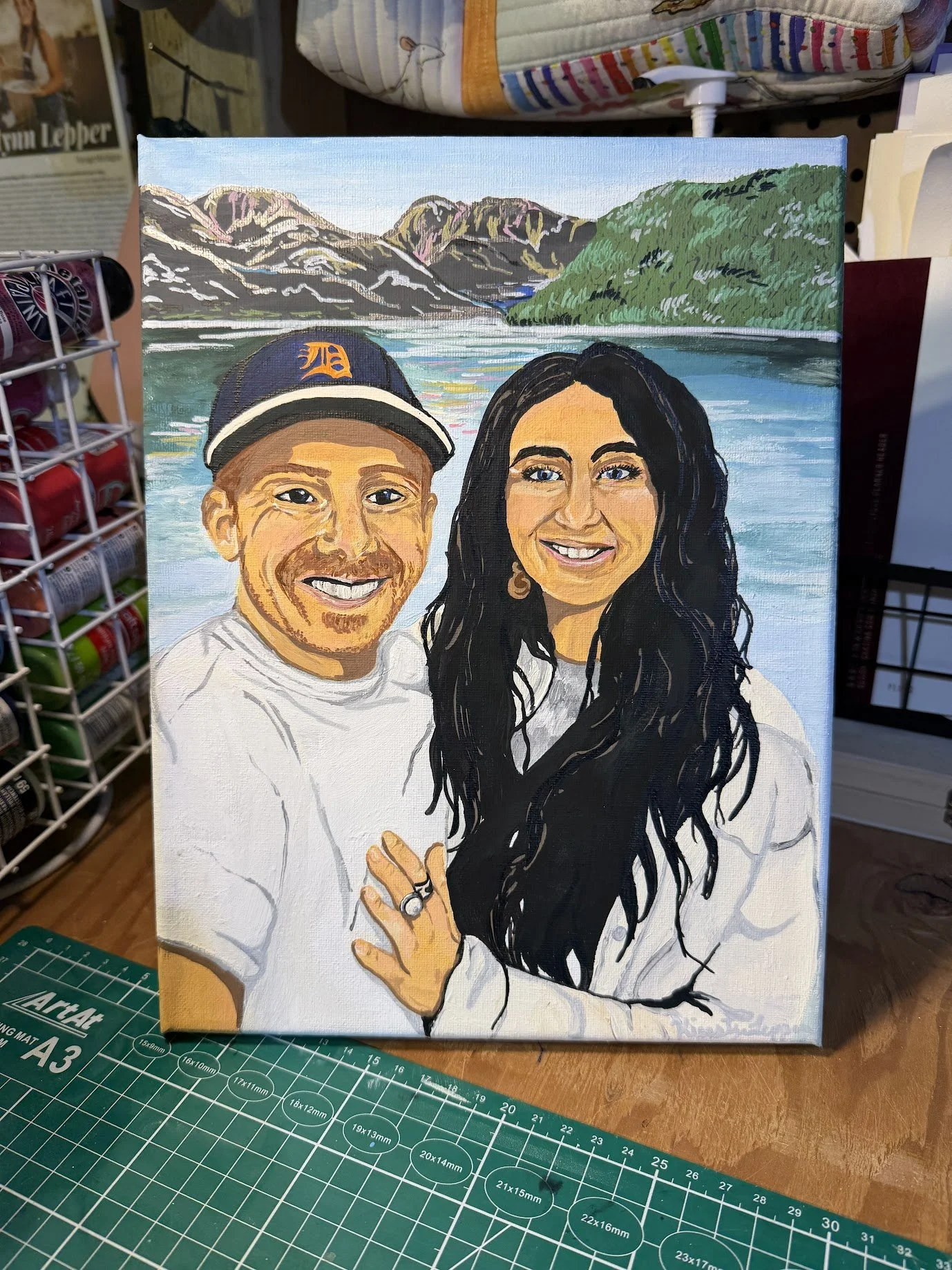 Acrylic Couples Portrait 