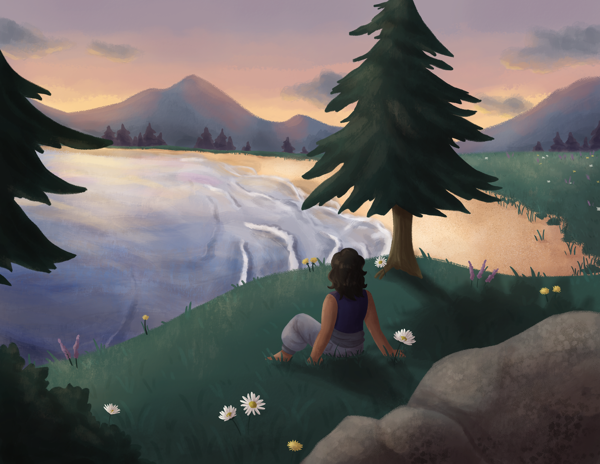 Mountains and Beach Environment