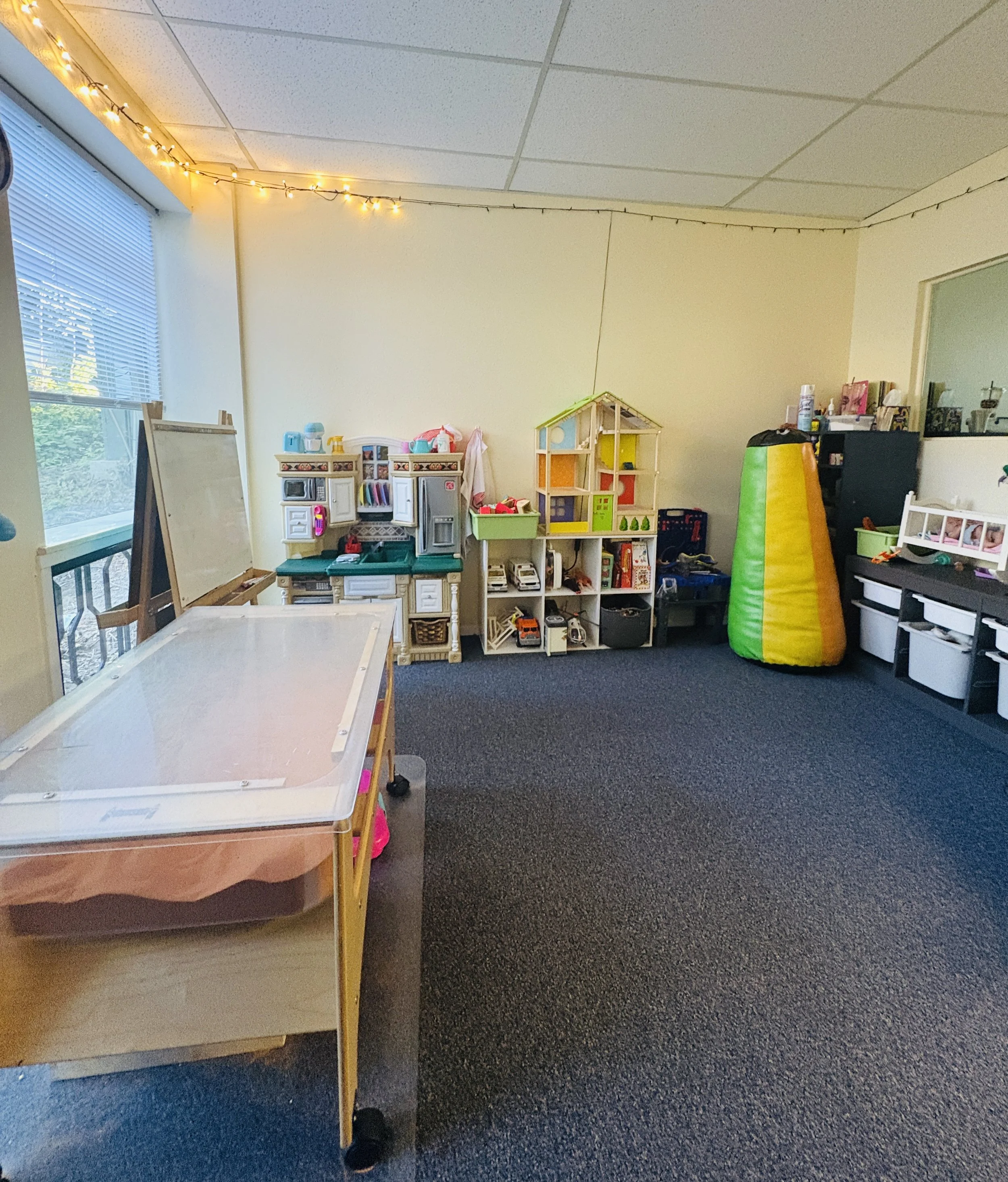 Sand Tray, and Welcoming Play Room