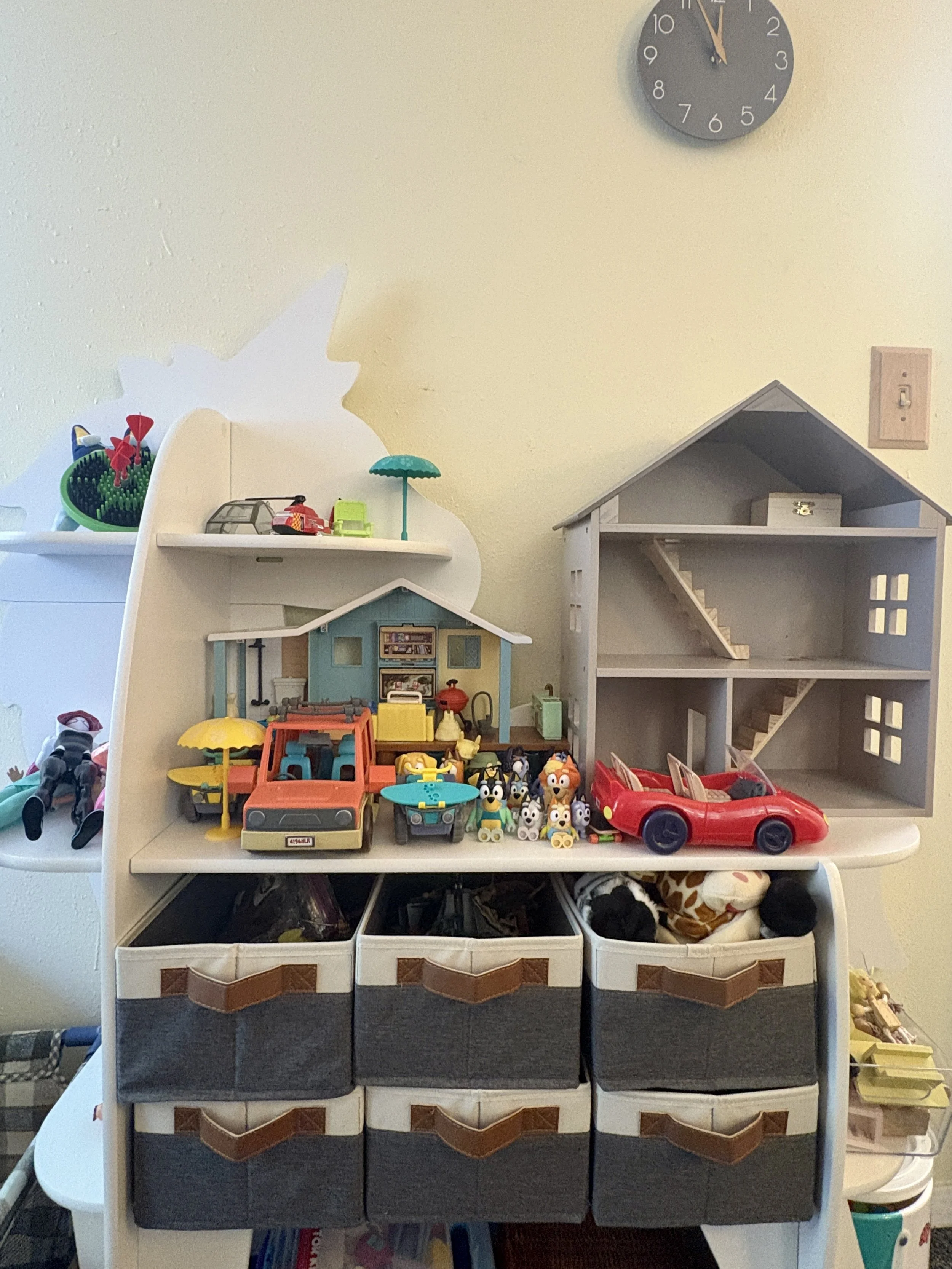 A collection of toys and figures to express emotions