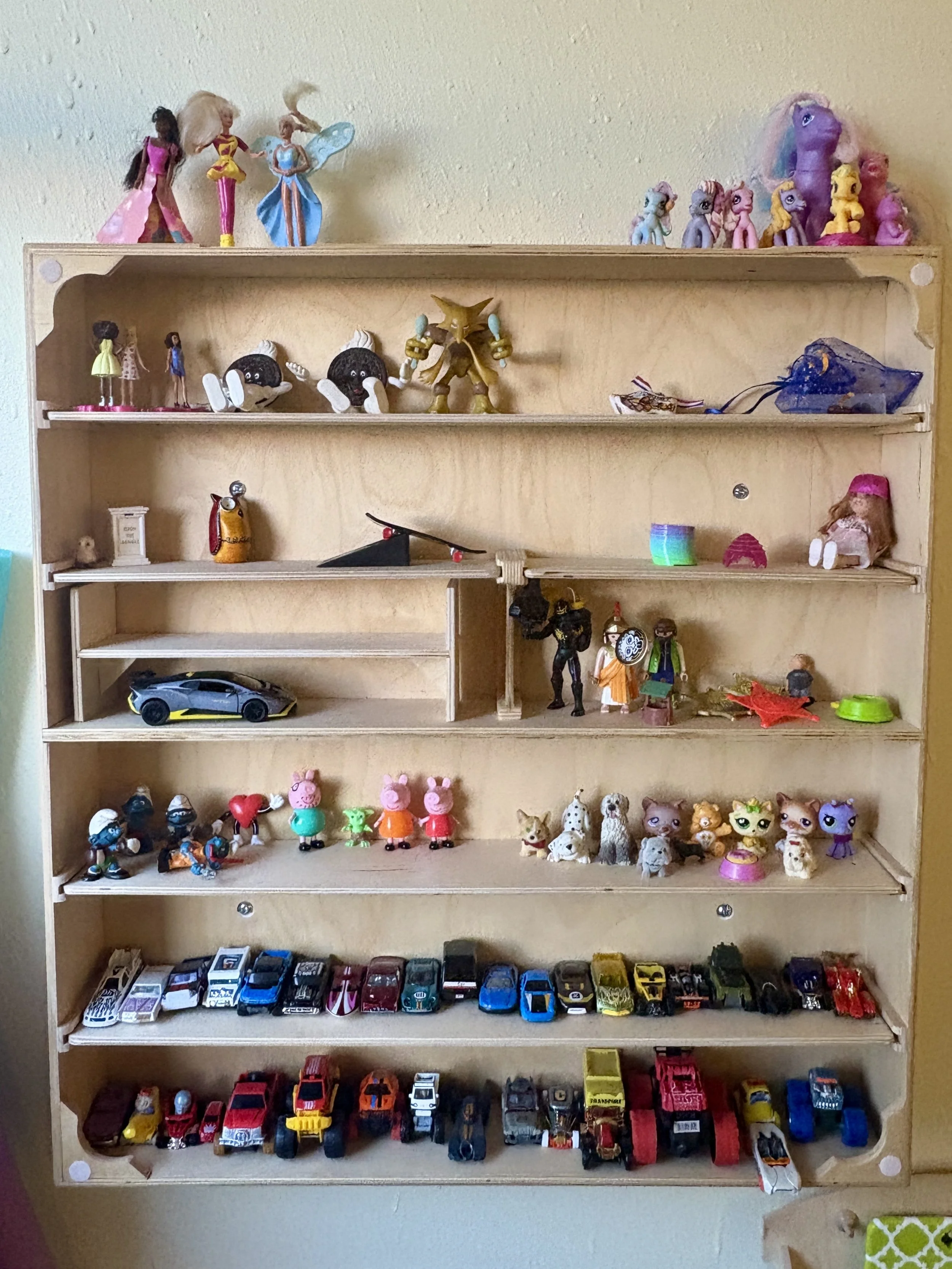 A collection of toys and cars