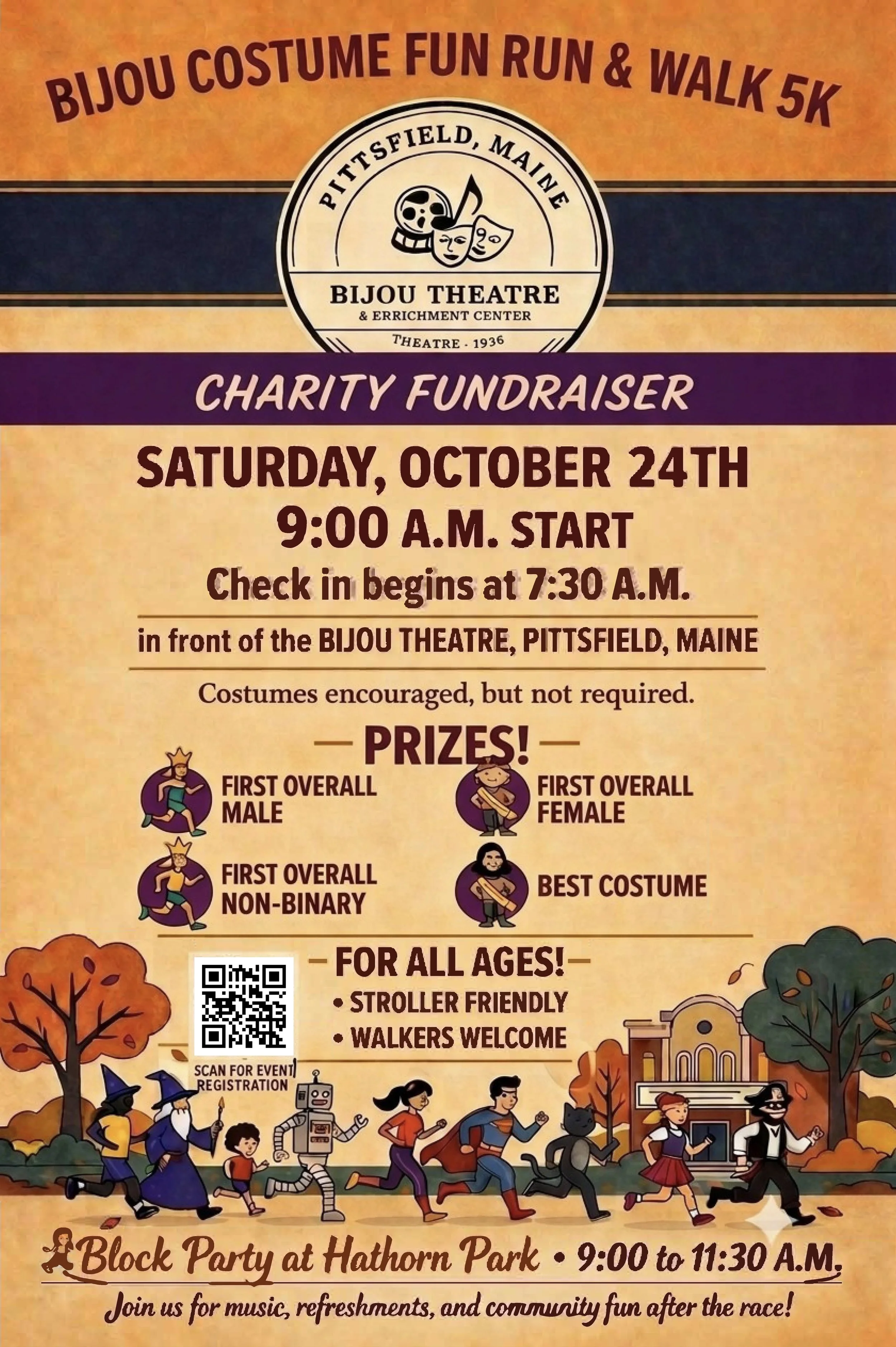 Bijou Theatre and Enrichment Center Costume 5K Fun Run and Walk 