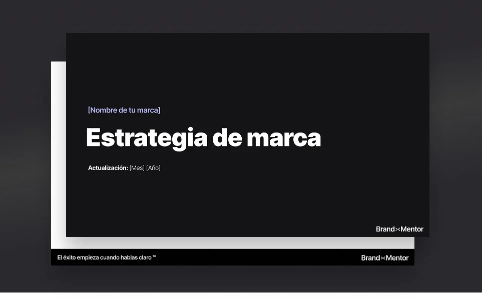 Plantilla estrategia de marca de BrandMentor