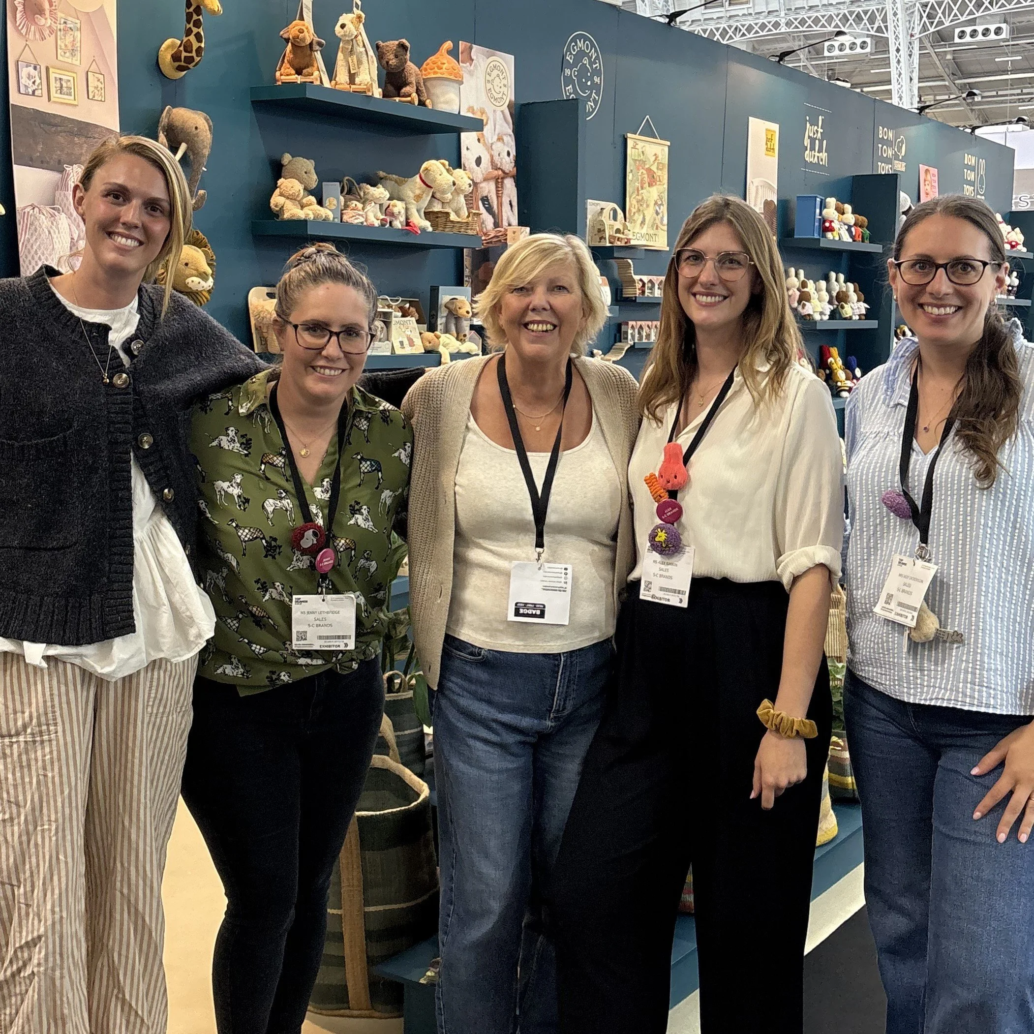 The S-c Brands team of five on their stand at trade show Top Drawer.