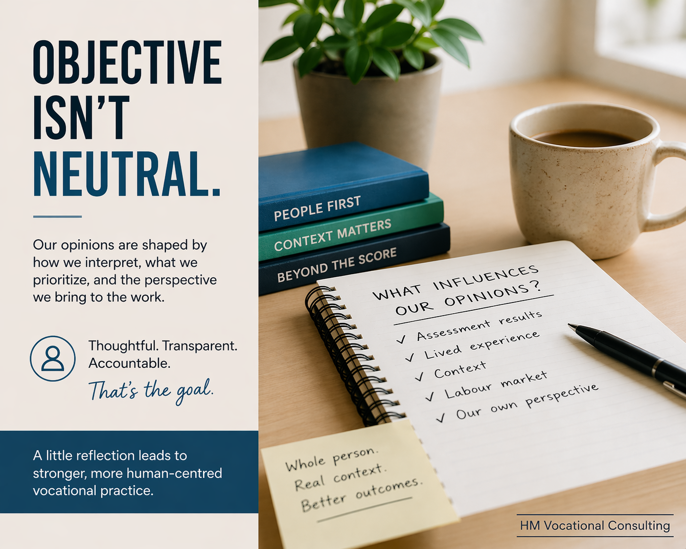 Objective Isn’t Neutral: A Reflection on Vocational Practice