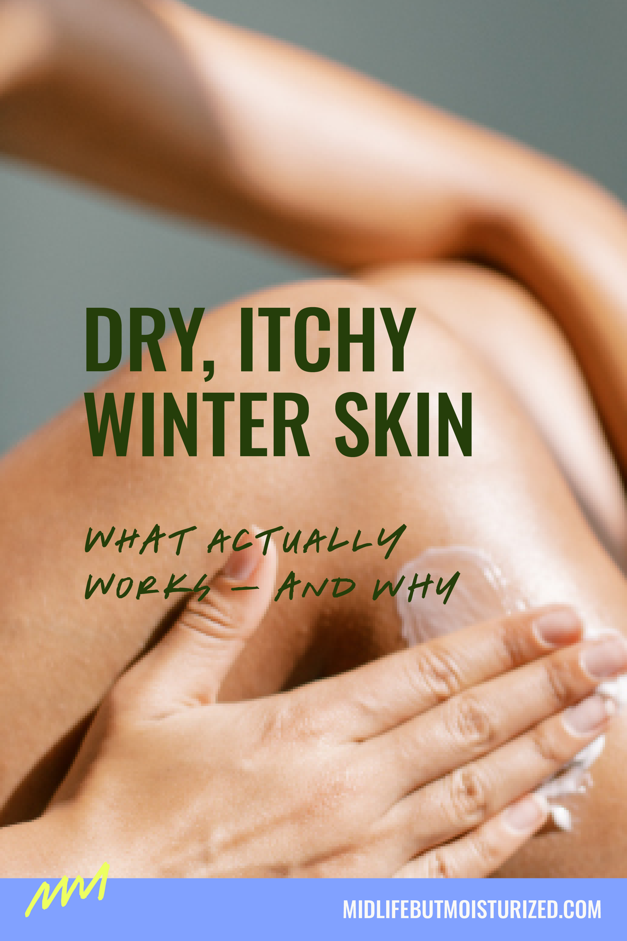 Woman applying moisturizer to dry skin in winter — skincare tips for midlife women