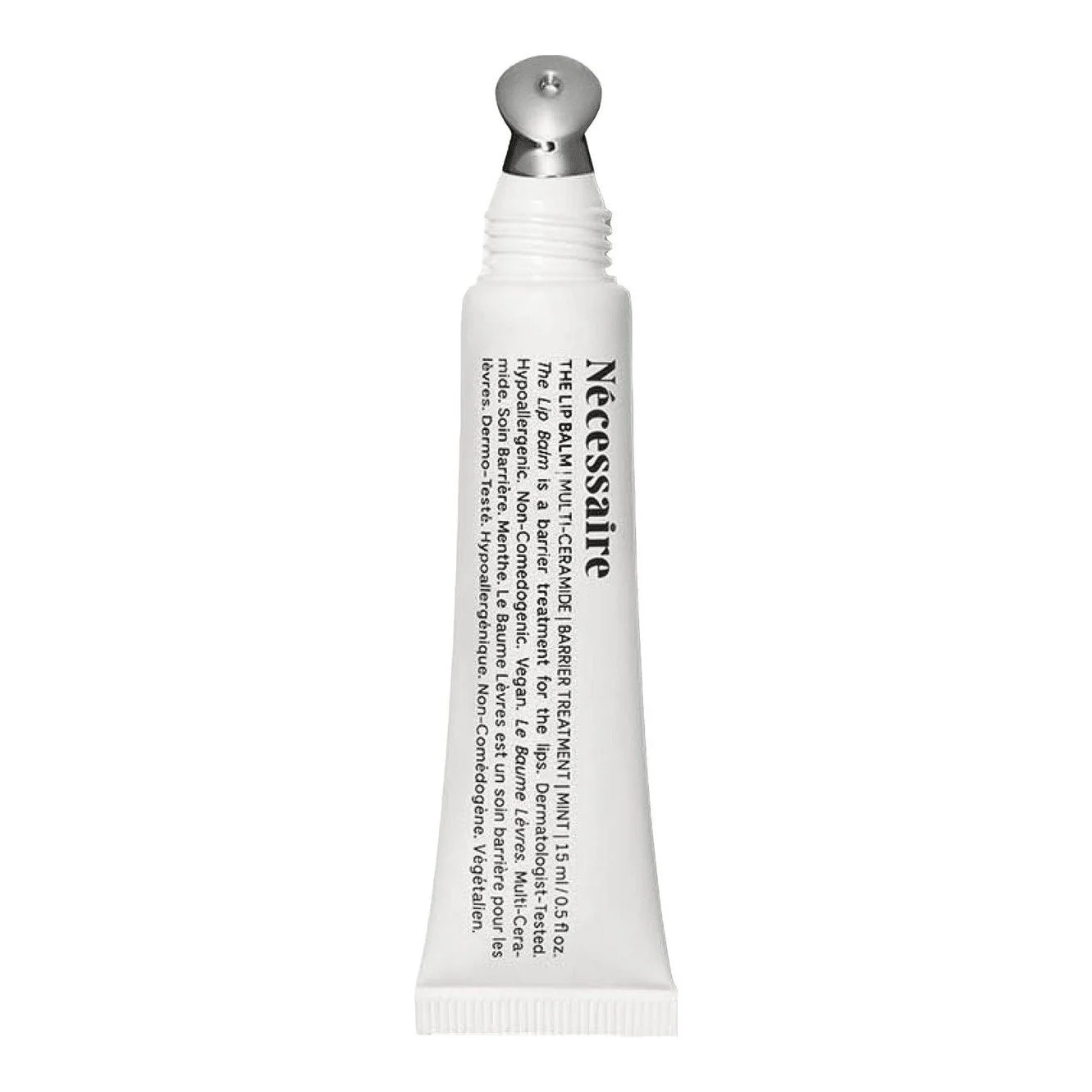 Nécessaire The Lip Balm with metal applicator — multi-ceramide barrier treatment for dry lips