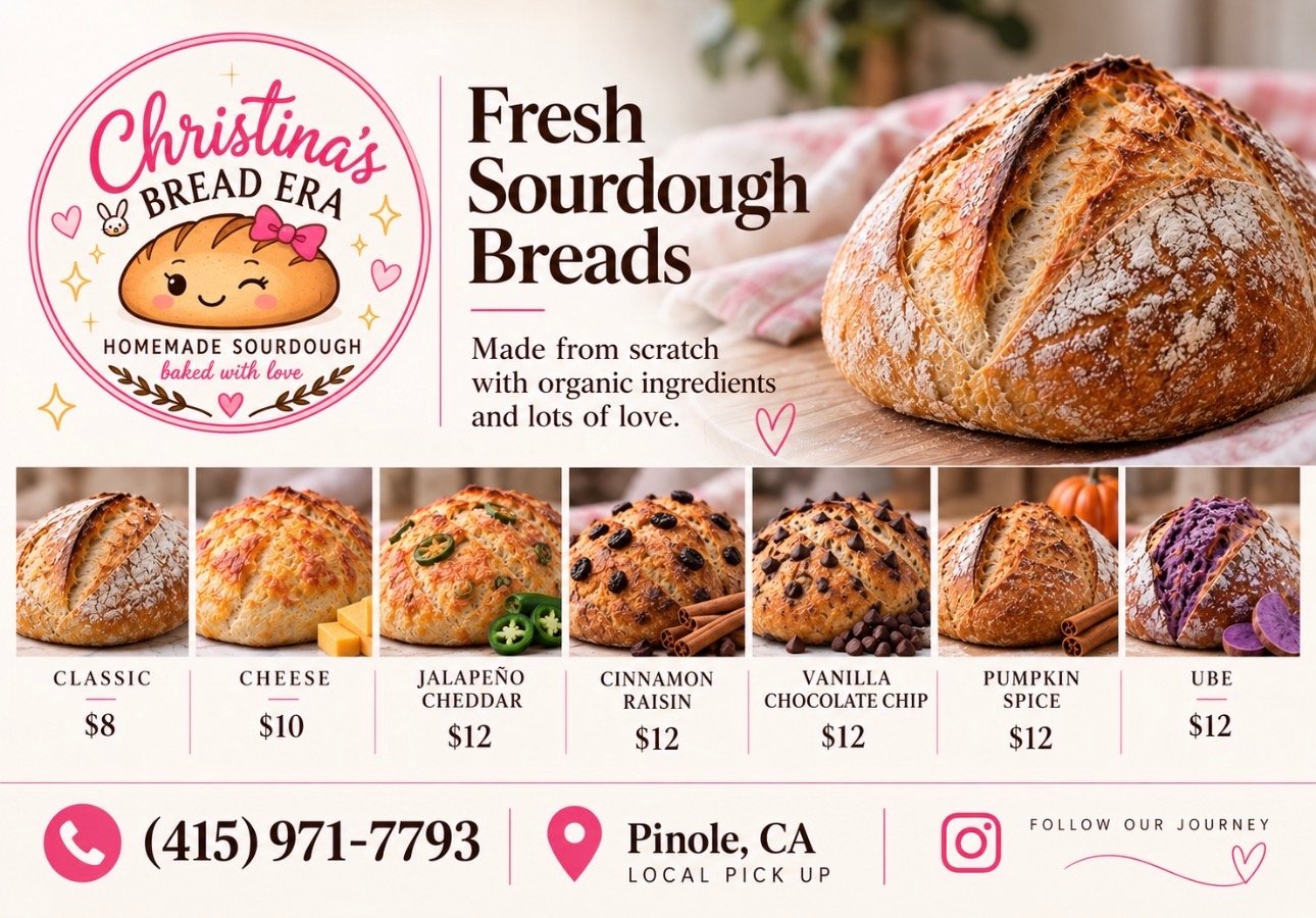 Christina's Bread Era Menu