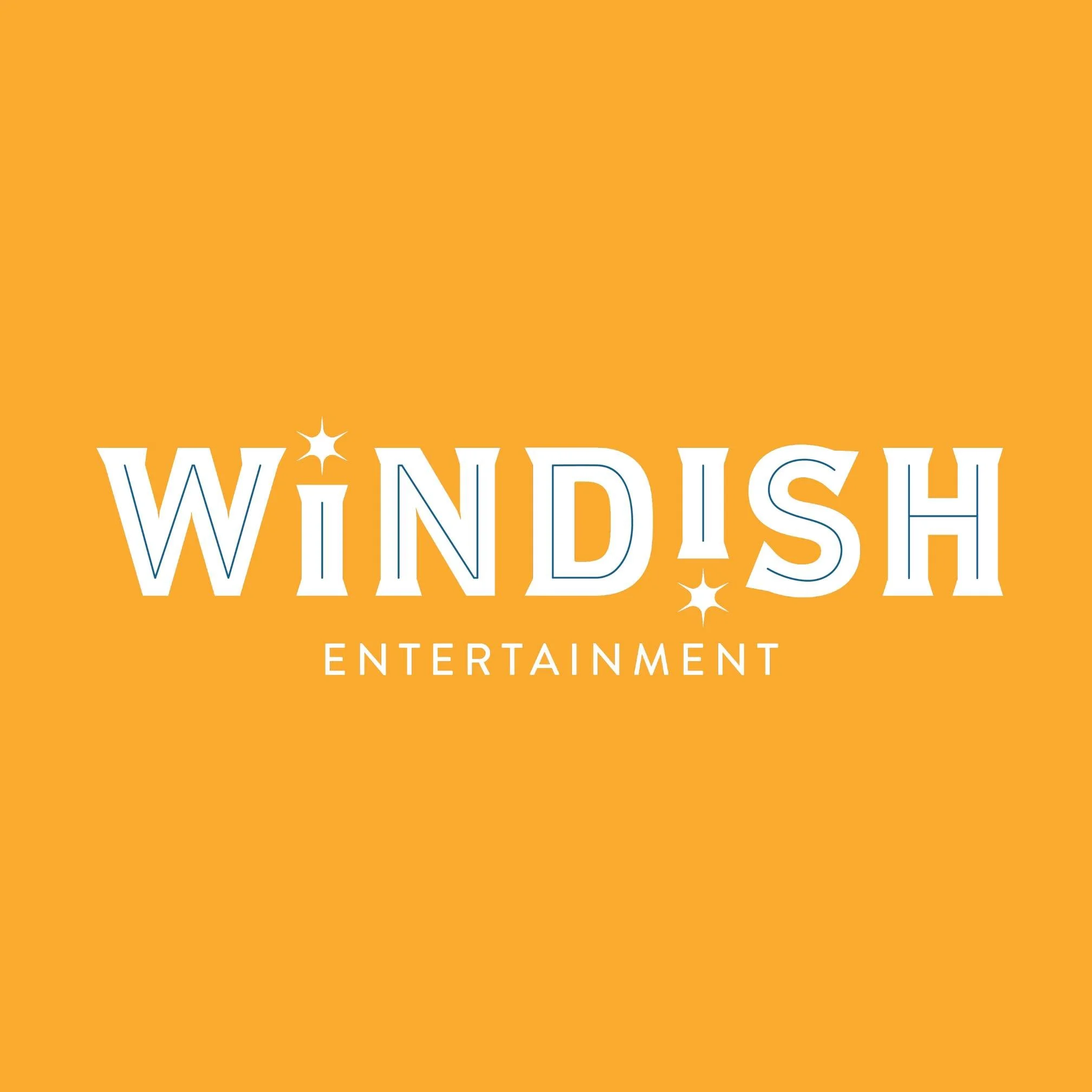 Windsor Entertainment logo on an orange background