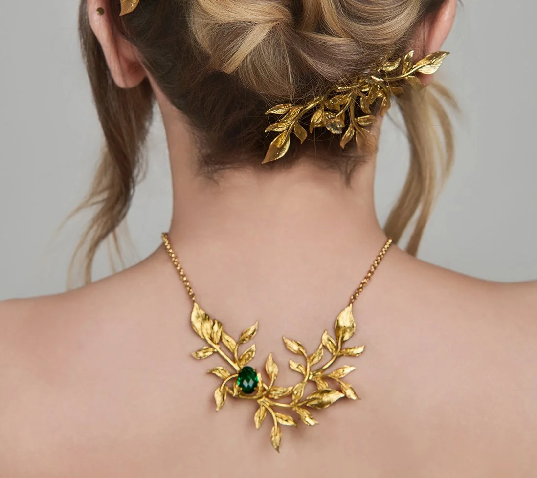 Vine necklace with chain