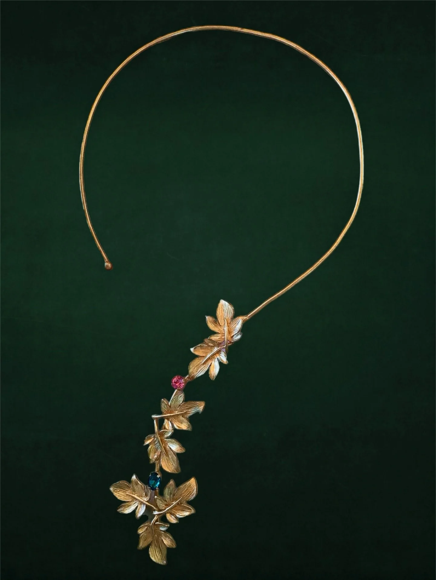 ✨Gaia cascade floral necklace ✨ #goddessjewelry #goddessenergy #24kgoldjewelry #natureinspiredjewelry #bridaljewelery