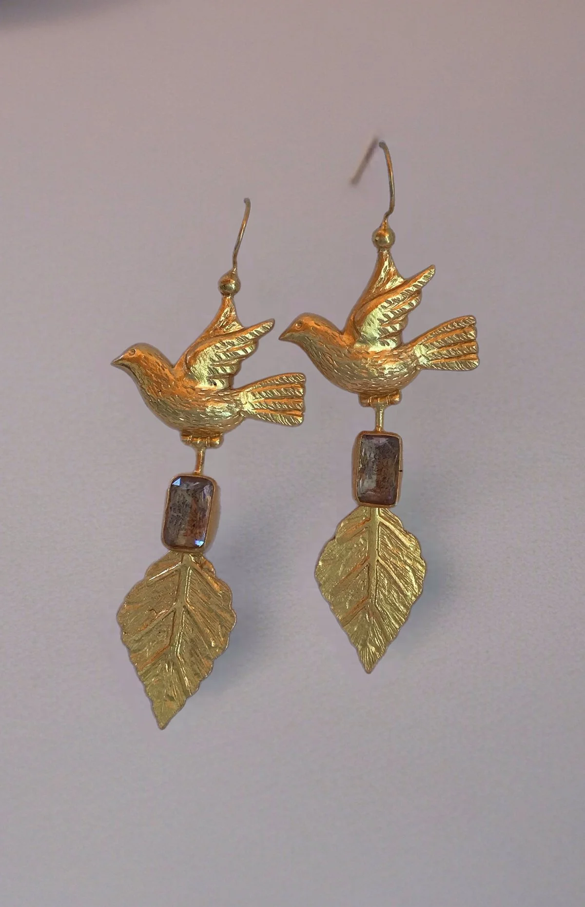 Bird crystal earrings