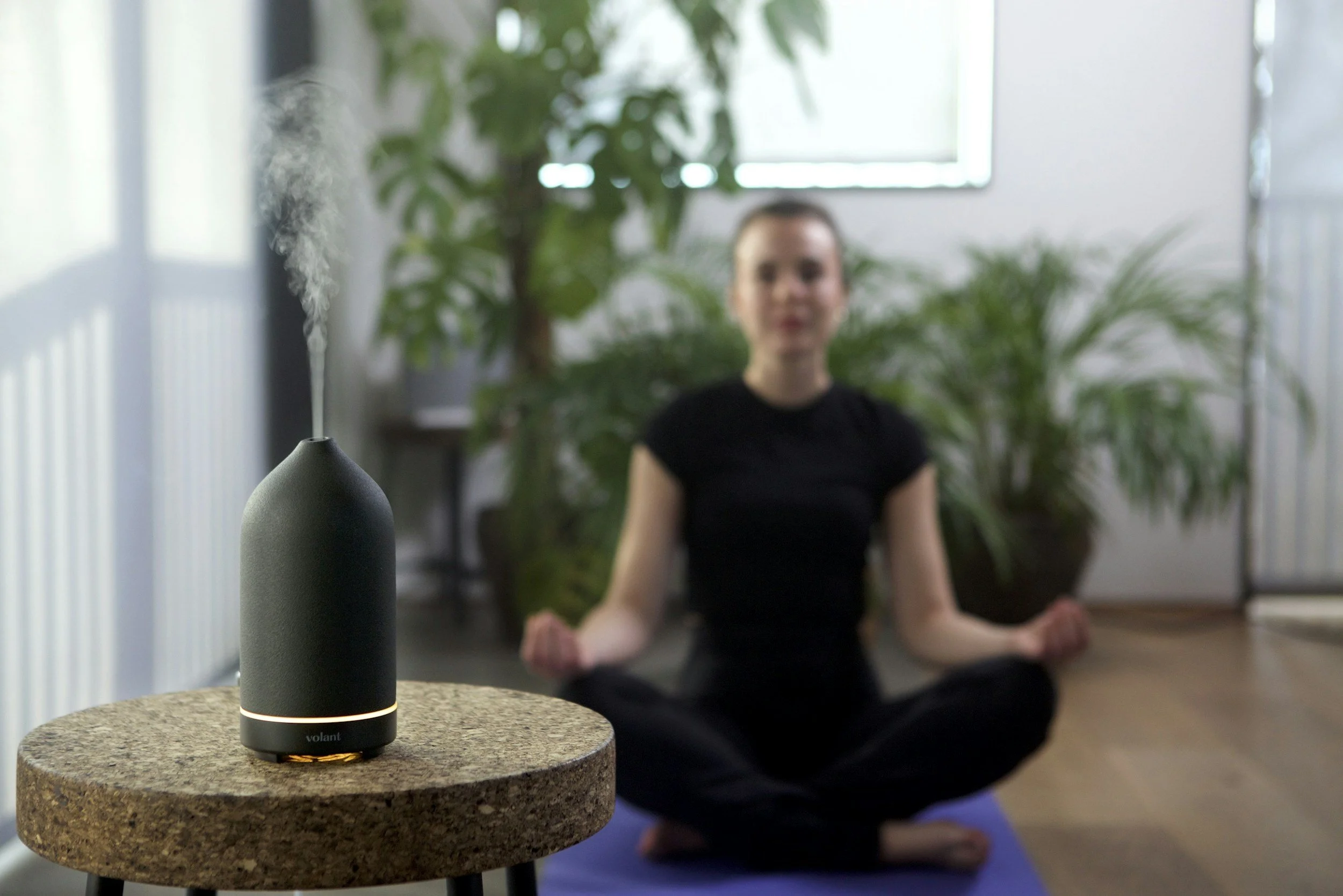women meditating while breathing ADHD