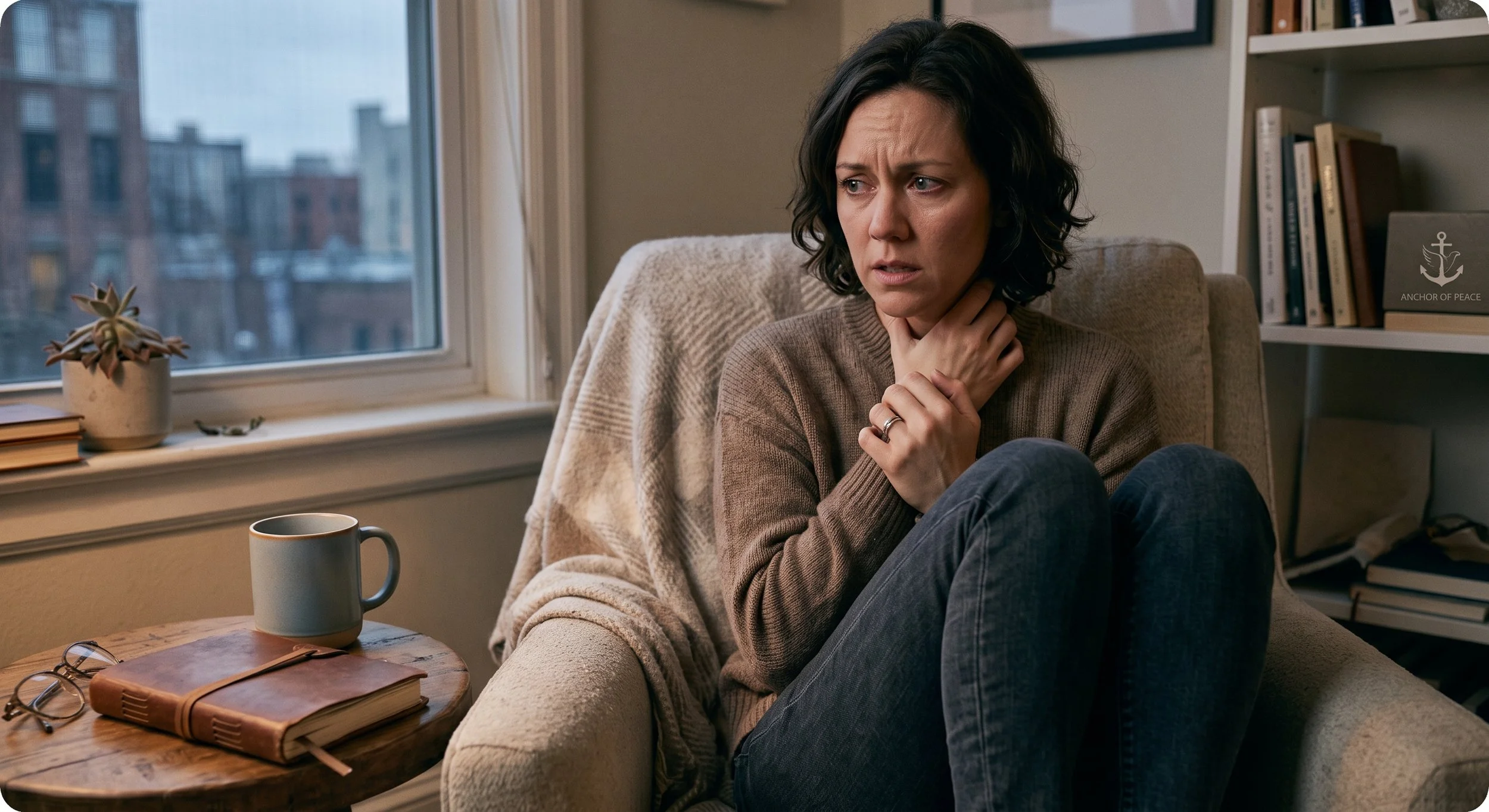 Image of stressed woman before therapy in Pueblo CO
