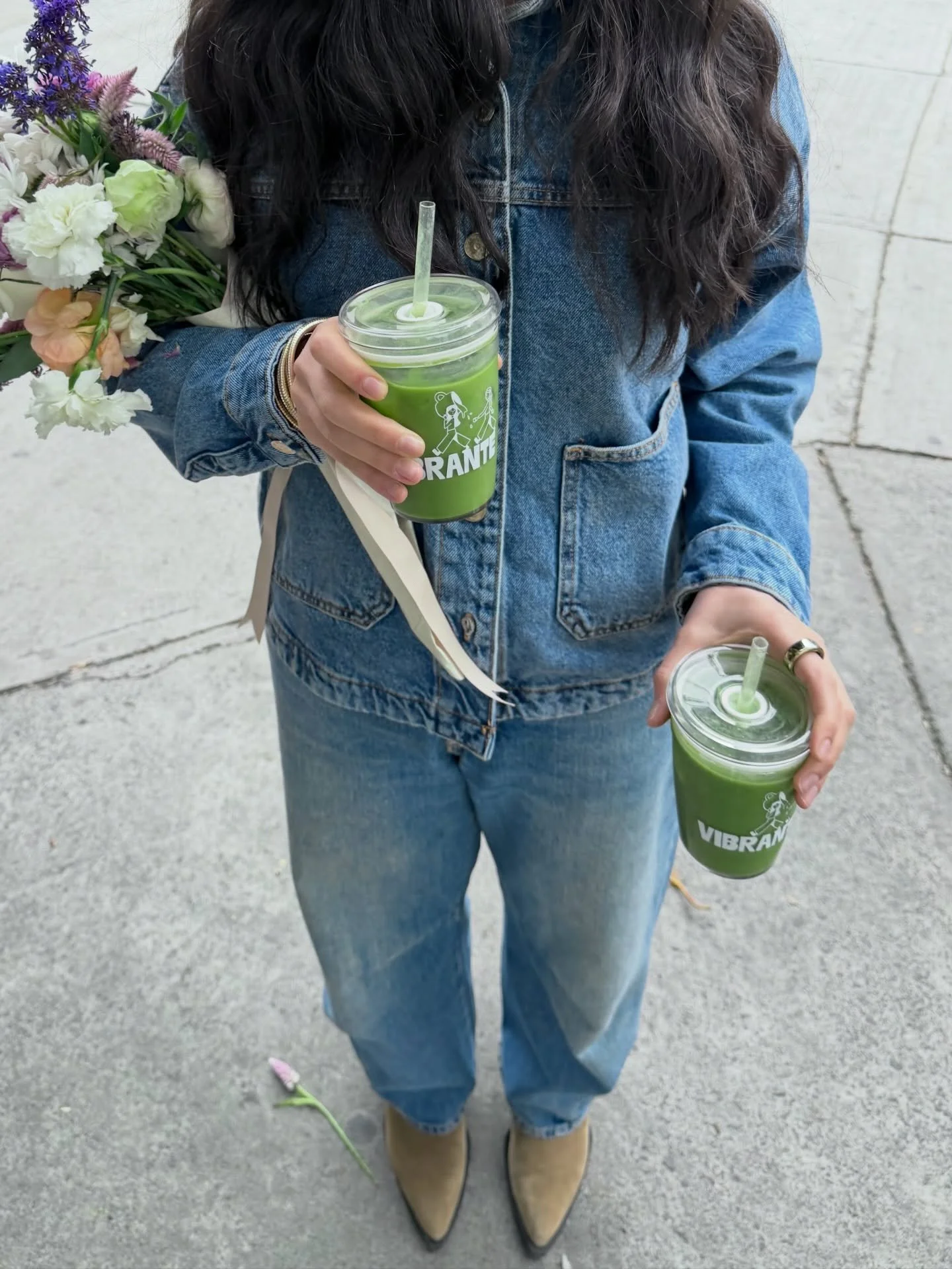 cutest combo 💚🧚🏼&zwj;♀️✨💐🫧🍵